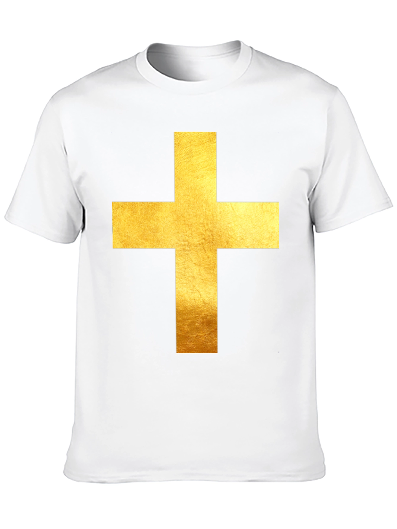 Gold Cross Graphic Black T-Shirt