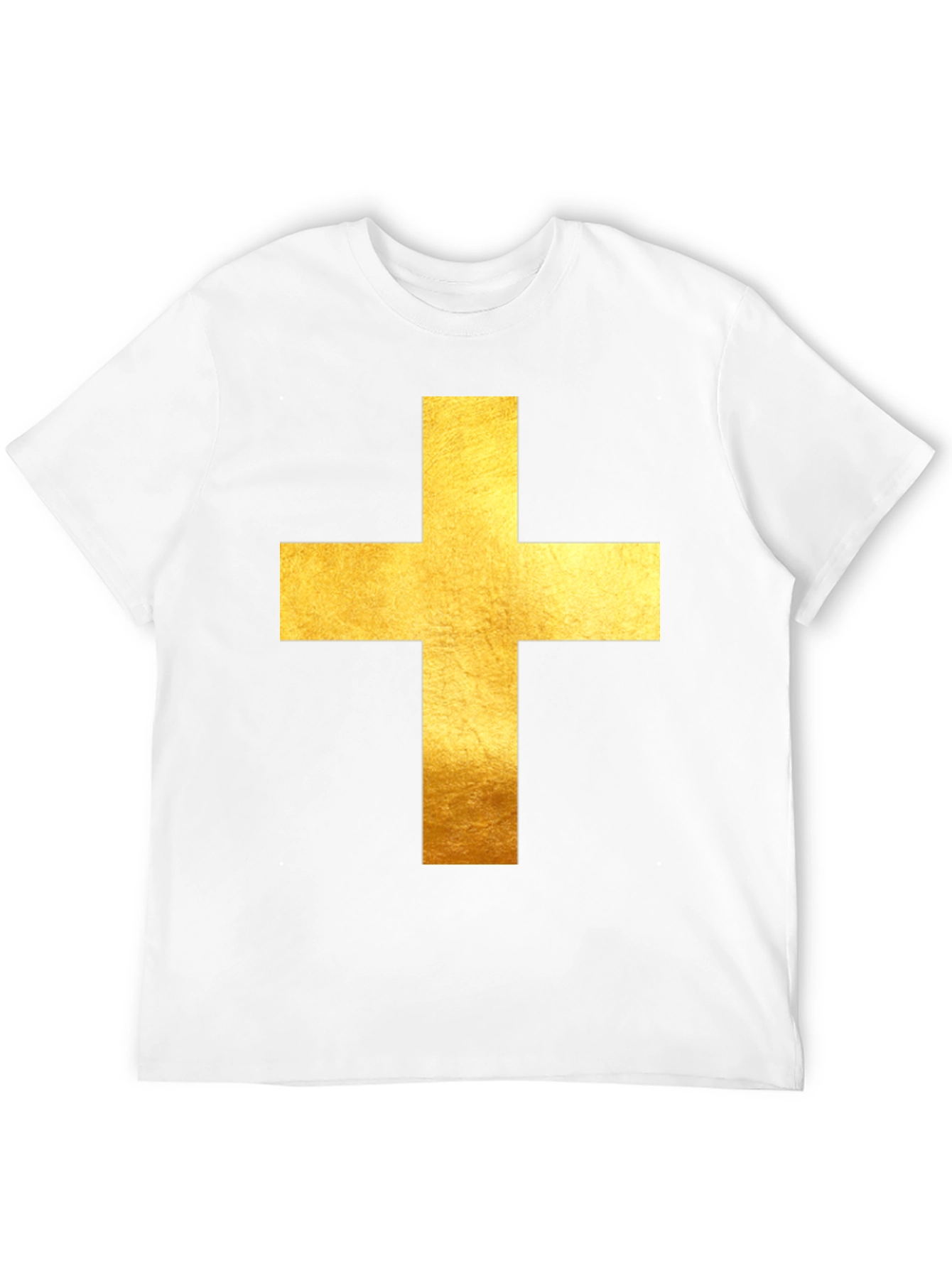 Gold Cross Graphic Black T-Shirt