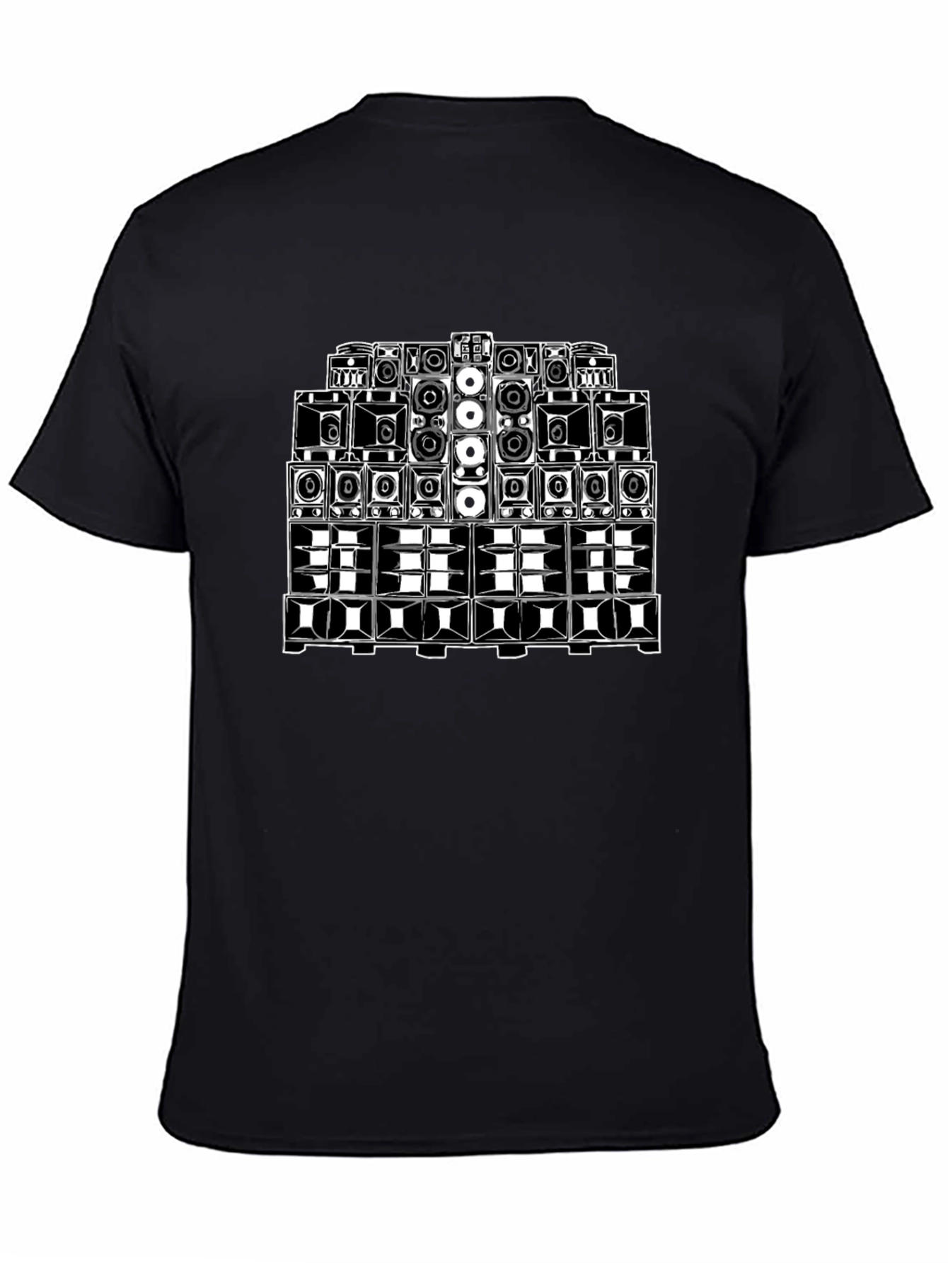 Speaker Stack Black T-Shirt - Sound System Design
