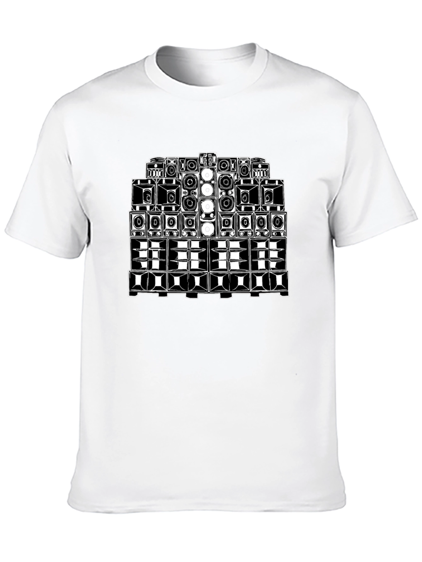 Speaker Stack Black T-Shirt - Sound System Design