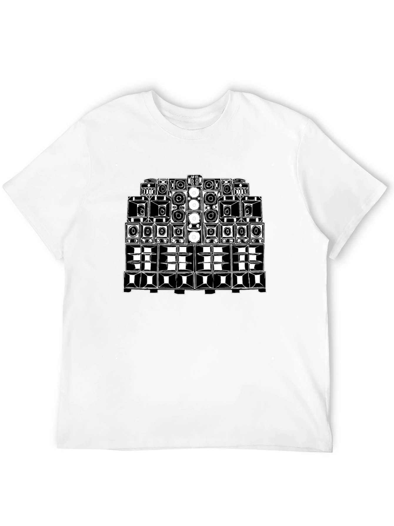 Speaker Stack Black T-Shirt - Sound System Design