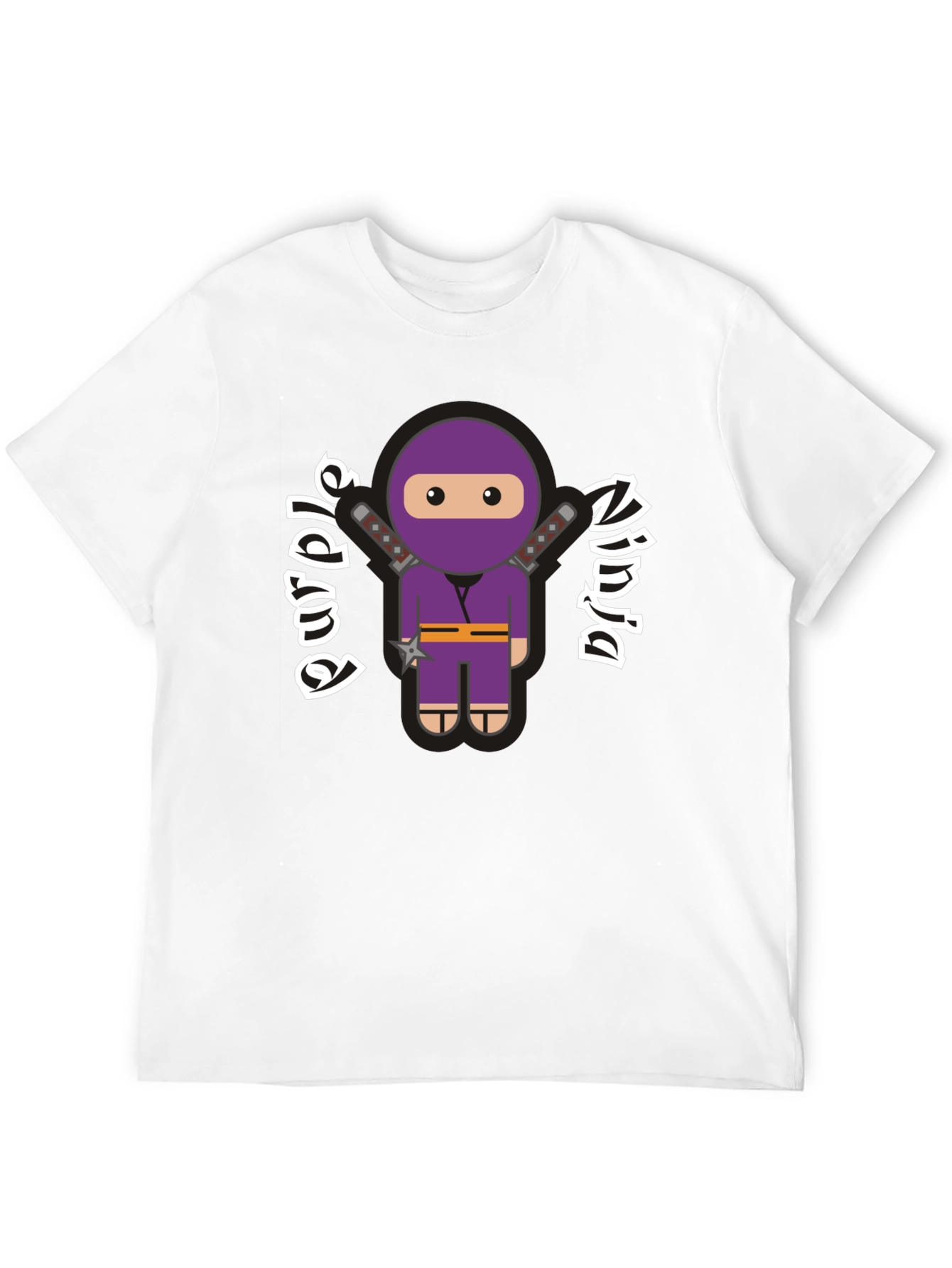 Purple Ninja Cartoon Graphic T-Shirt