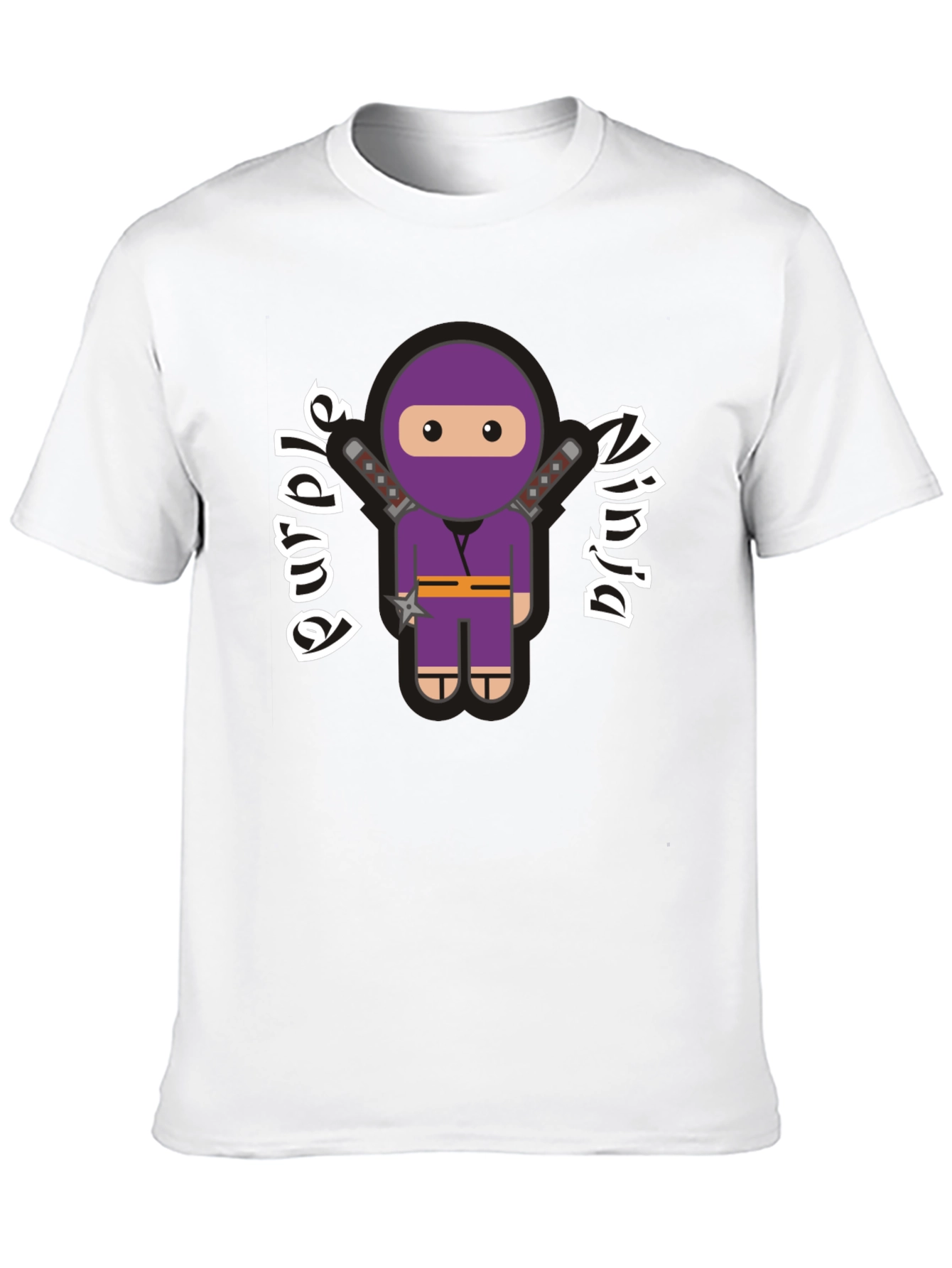Purple Ninja Cartoon Graphic T-Shirt