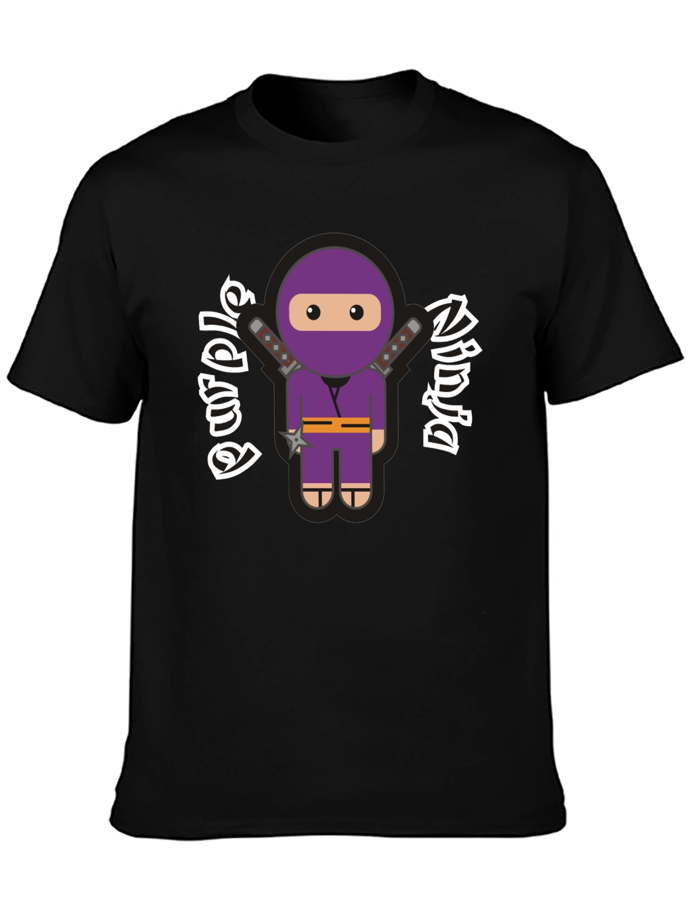 Purple Ninja Cartoon Graphic T-Shirt