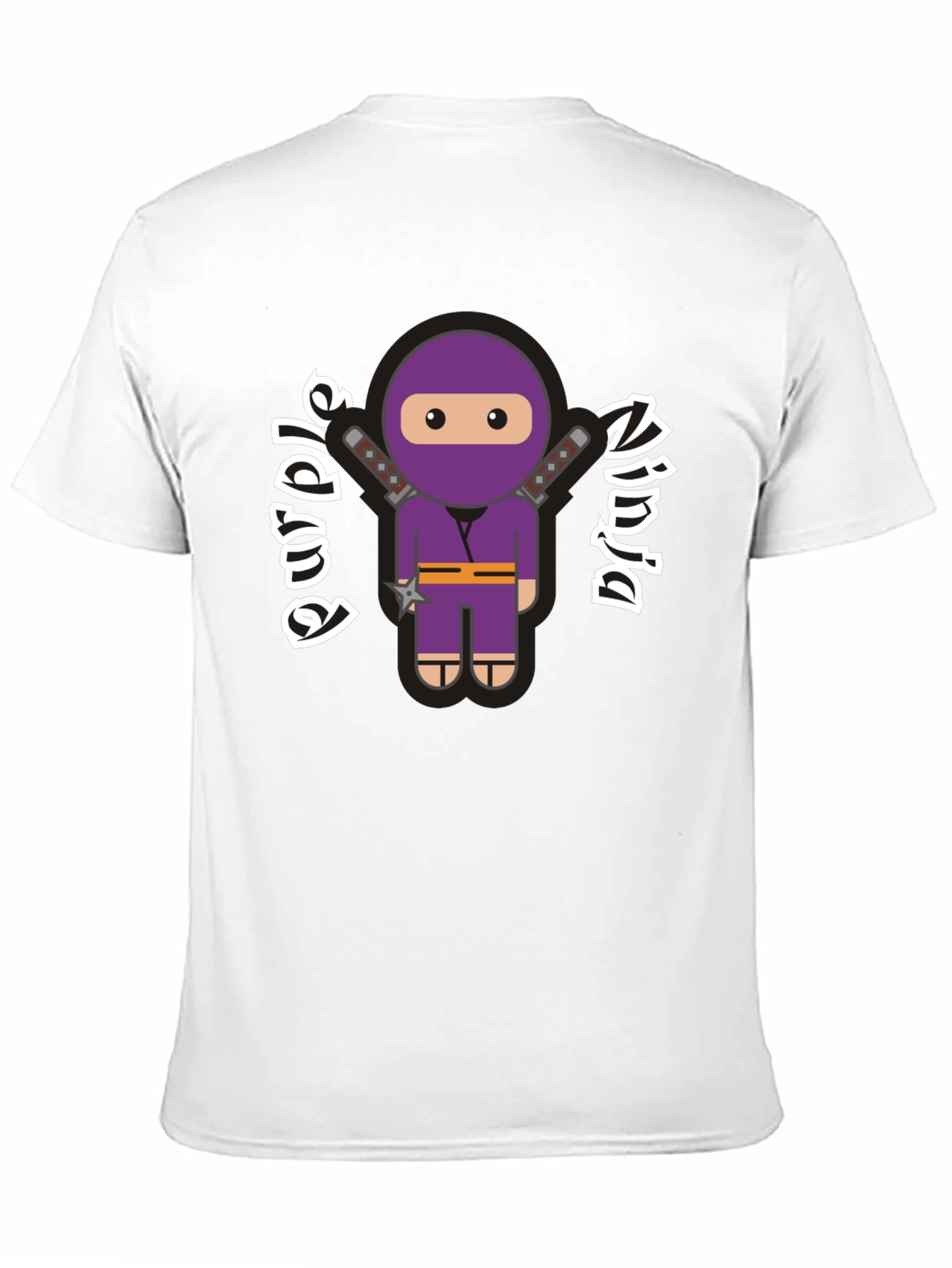 Purple Ninja Cartoon Graphic T-Shirt