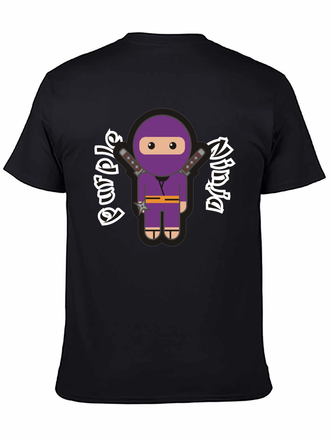 Purple Ninja Cartoon Graphic T-Shirt