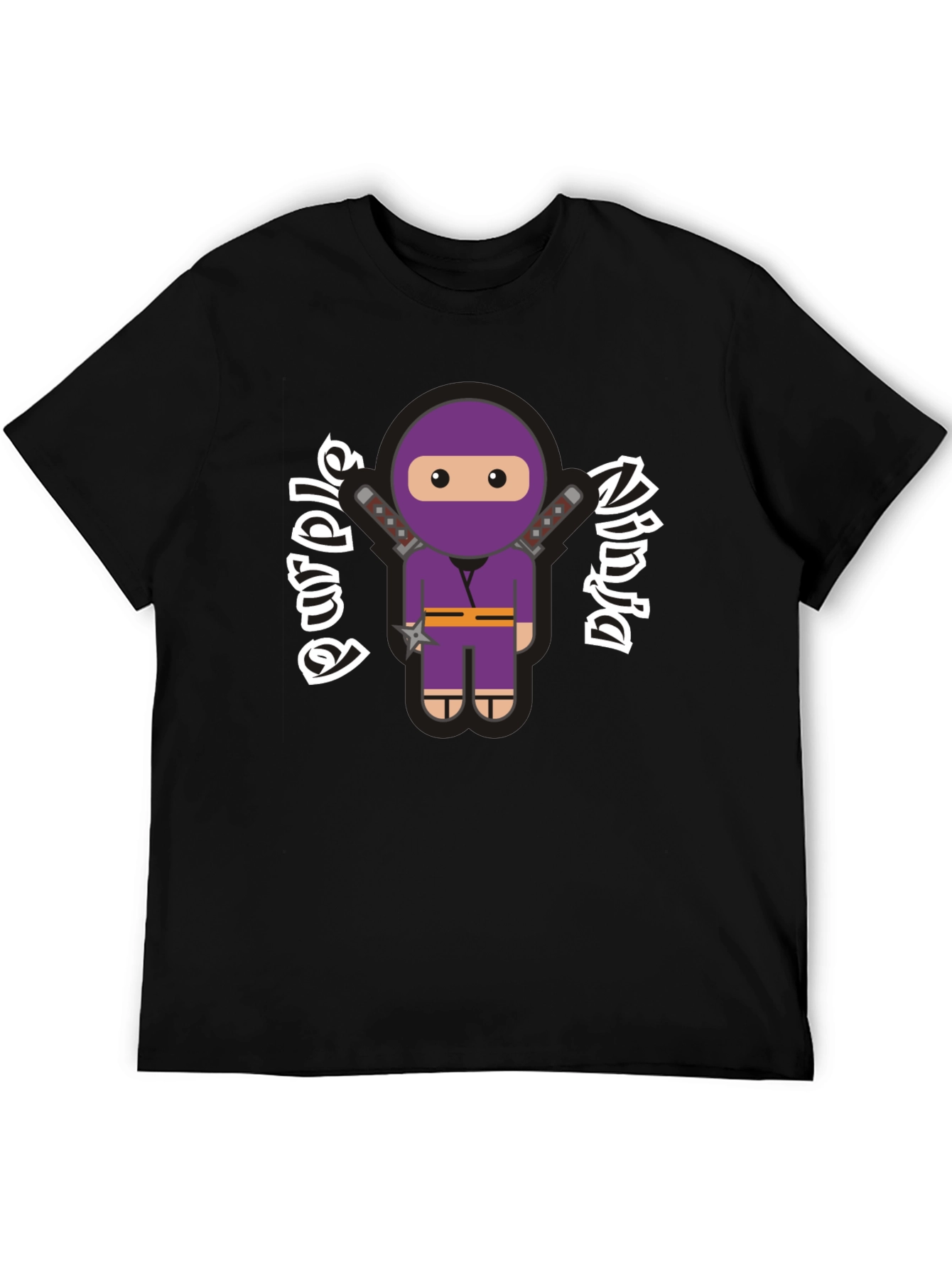Purple Ninja Cartoon Graphic T-Shirt