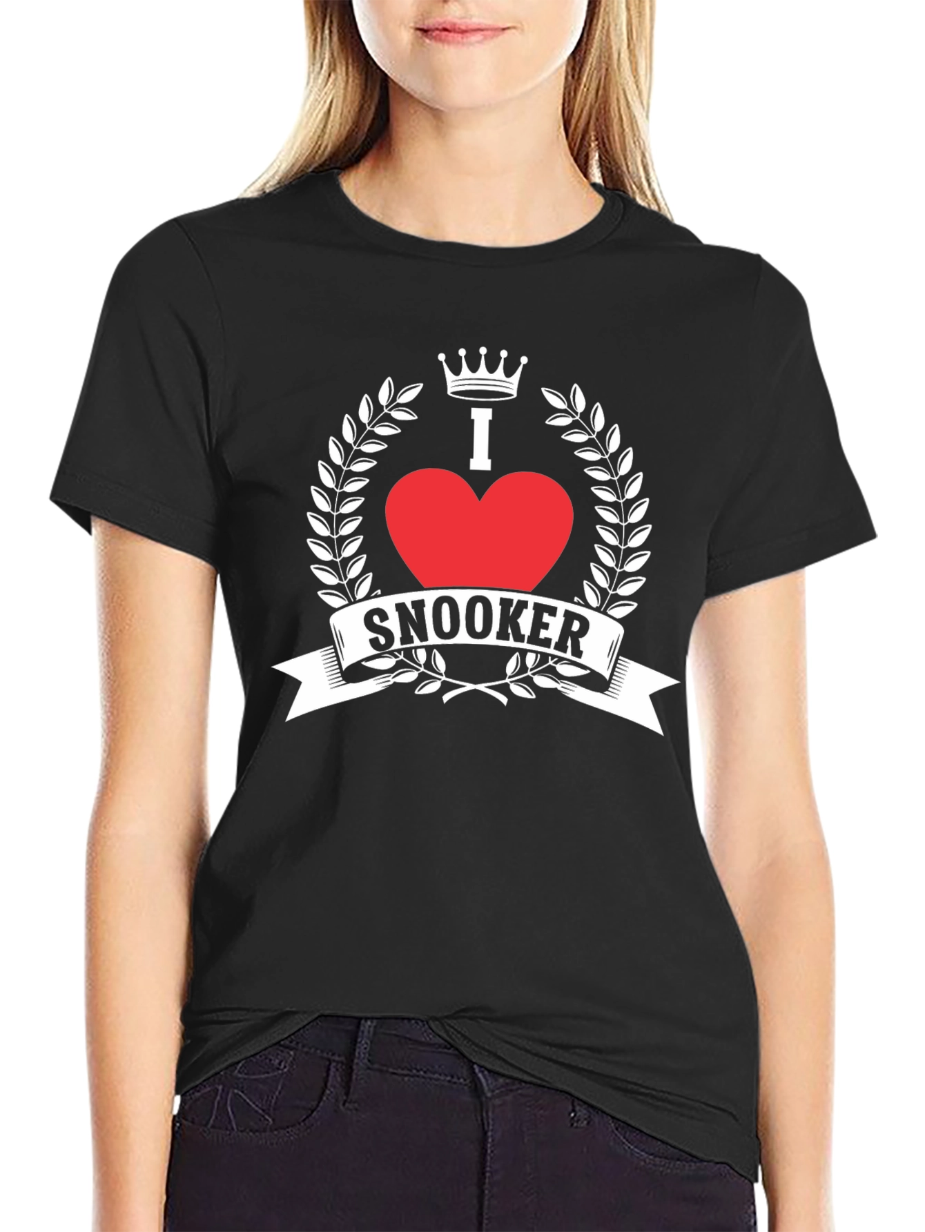 I Love Snooker Graphic Tee - Black