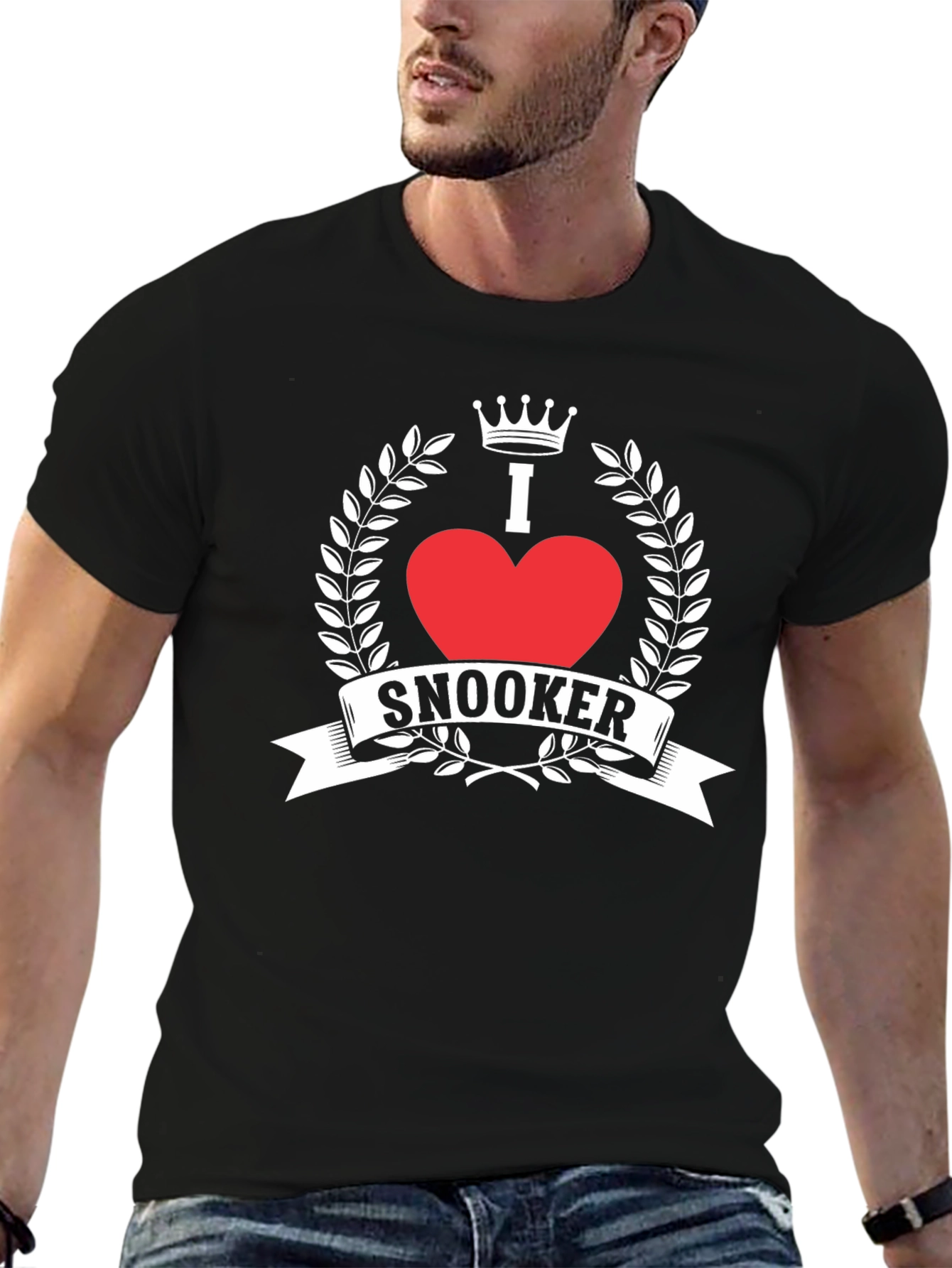 I Love Snooker Graphic Tee - Black