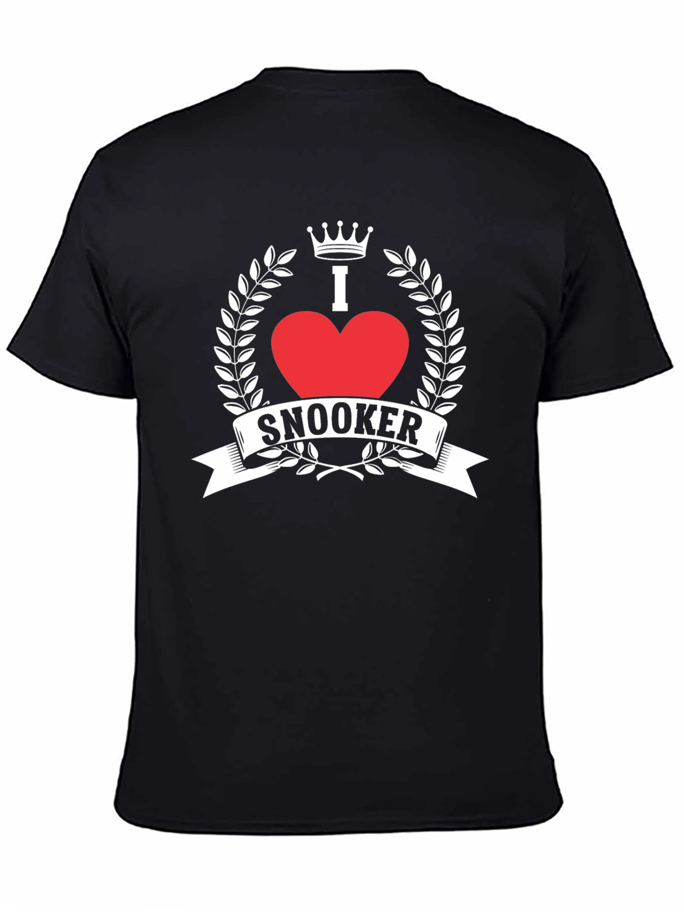 I Love Snooker Graphic Tee - Black