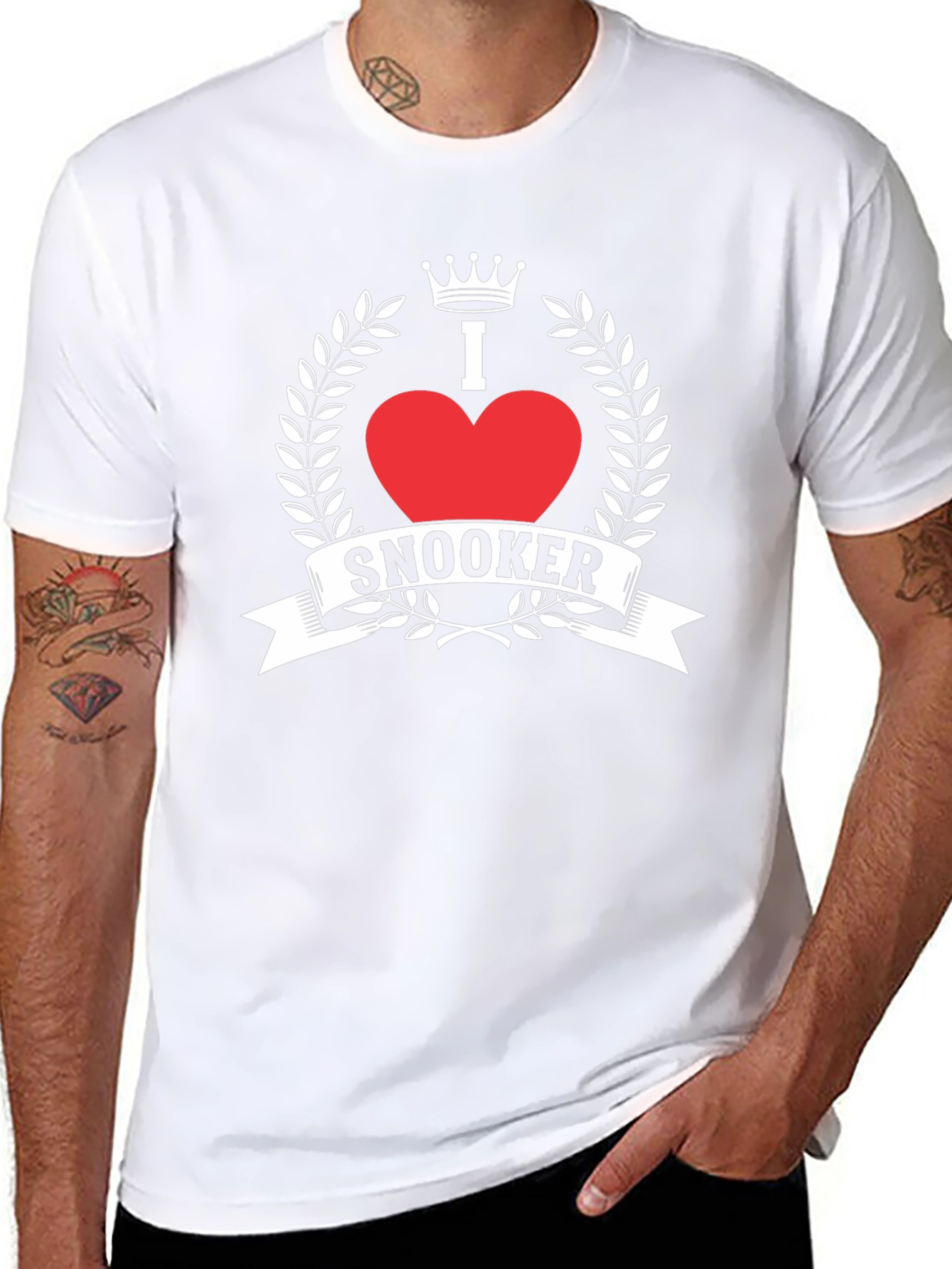 I Love Snooker Graphic Tee - Black