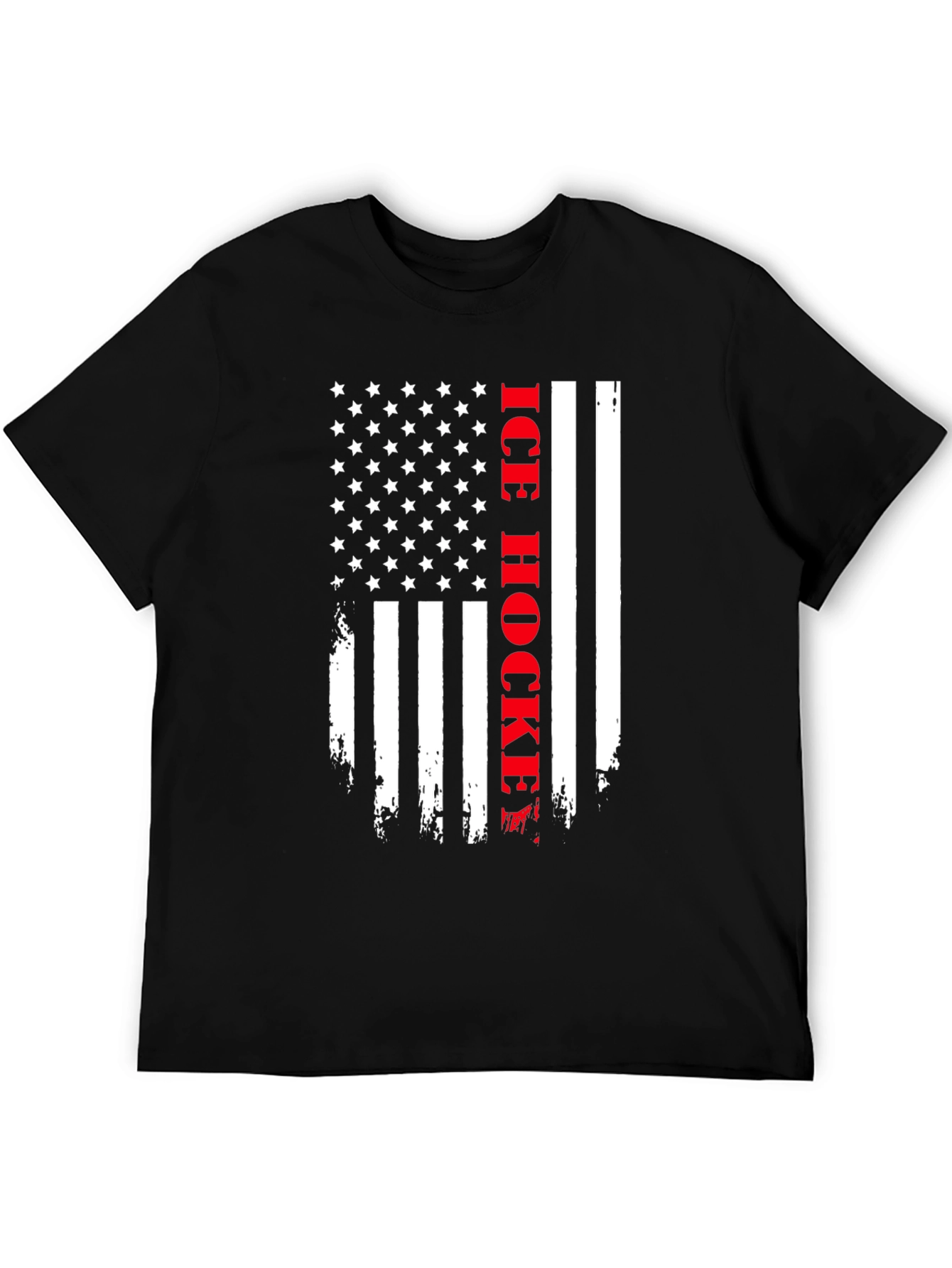 American Flag Ice Hockey T-Shirt