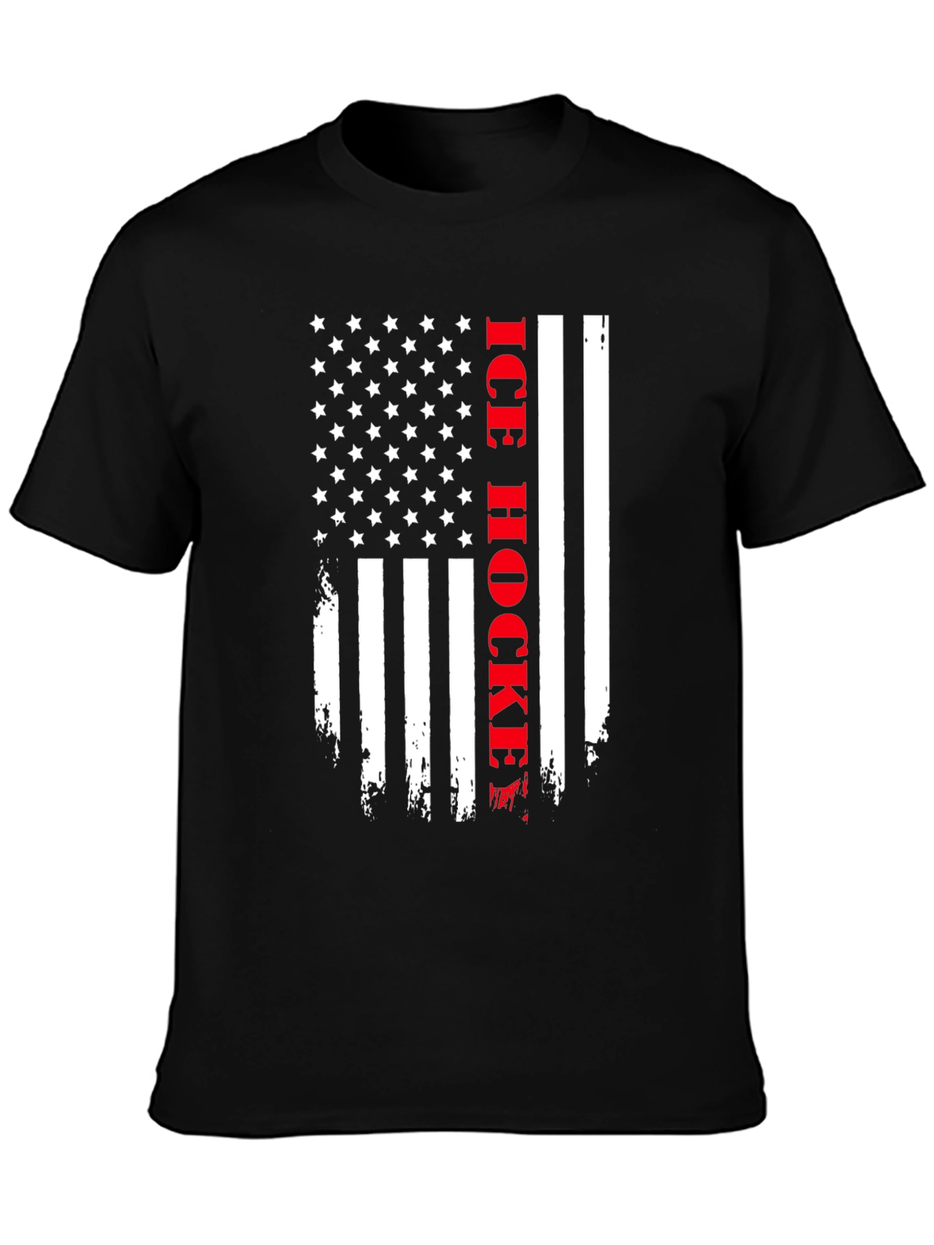 American Flag Ice Hockey T-Shirt