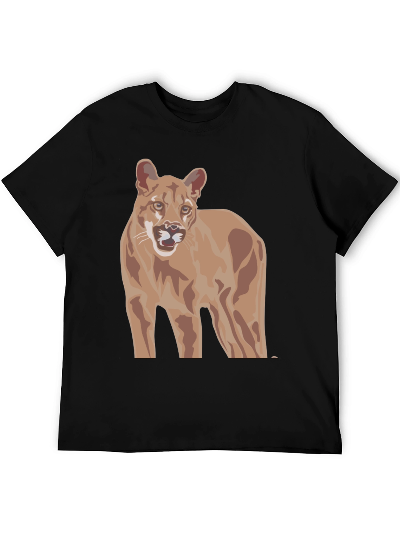 Cougar Graphic Black T-Shirt