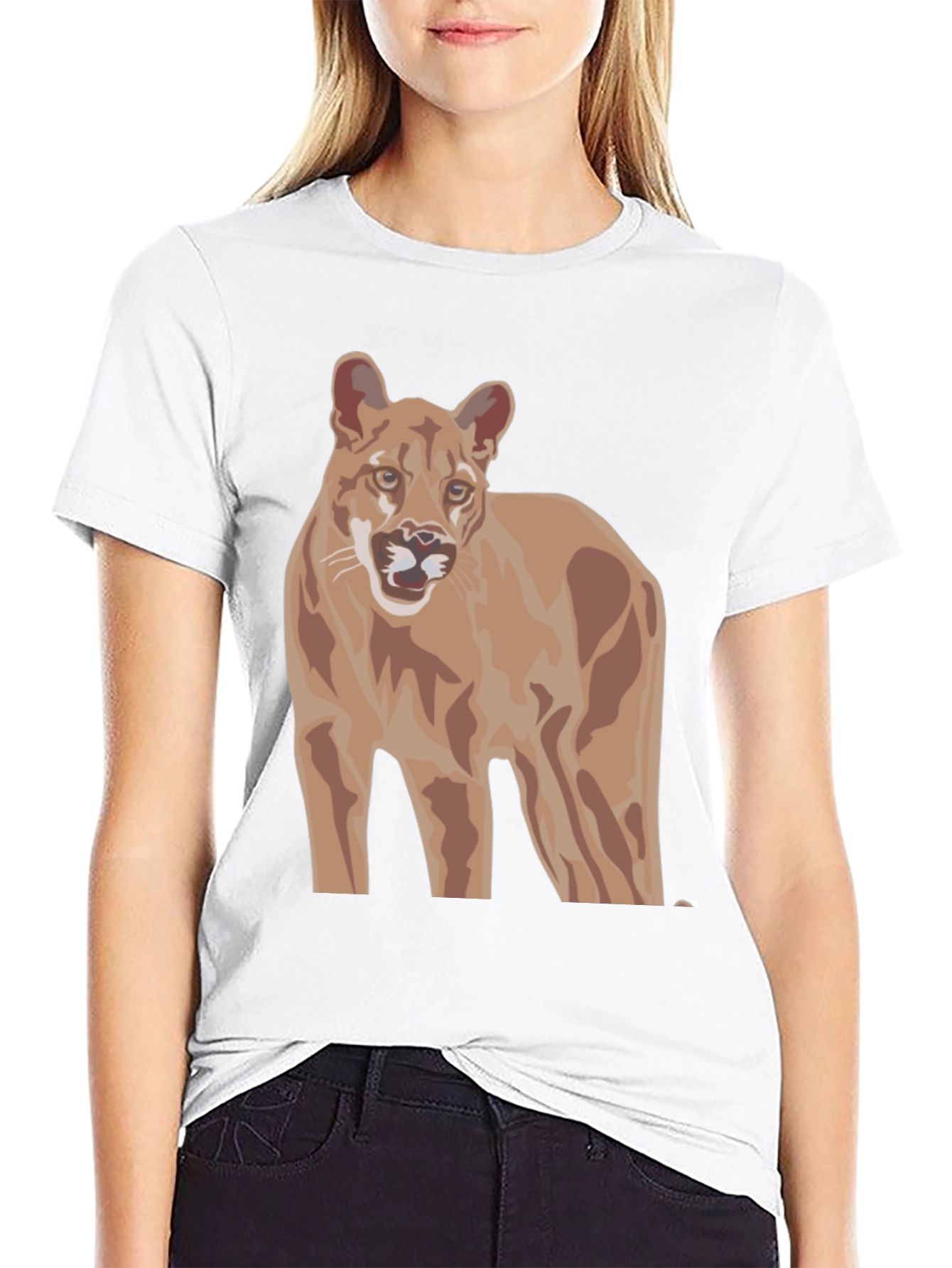 Cougar Graphic Black T-Shirt