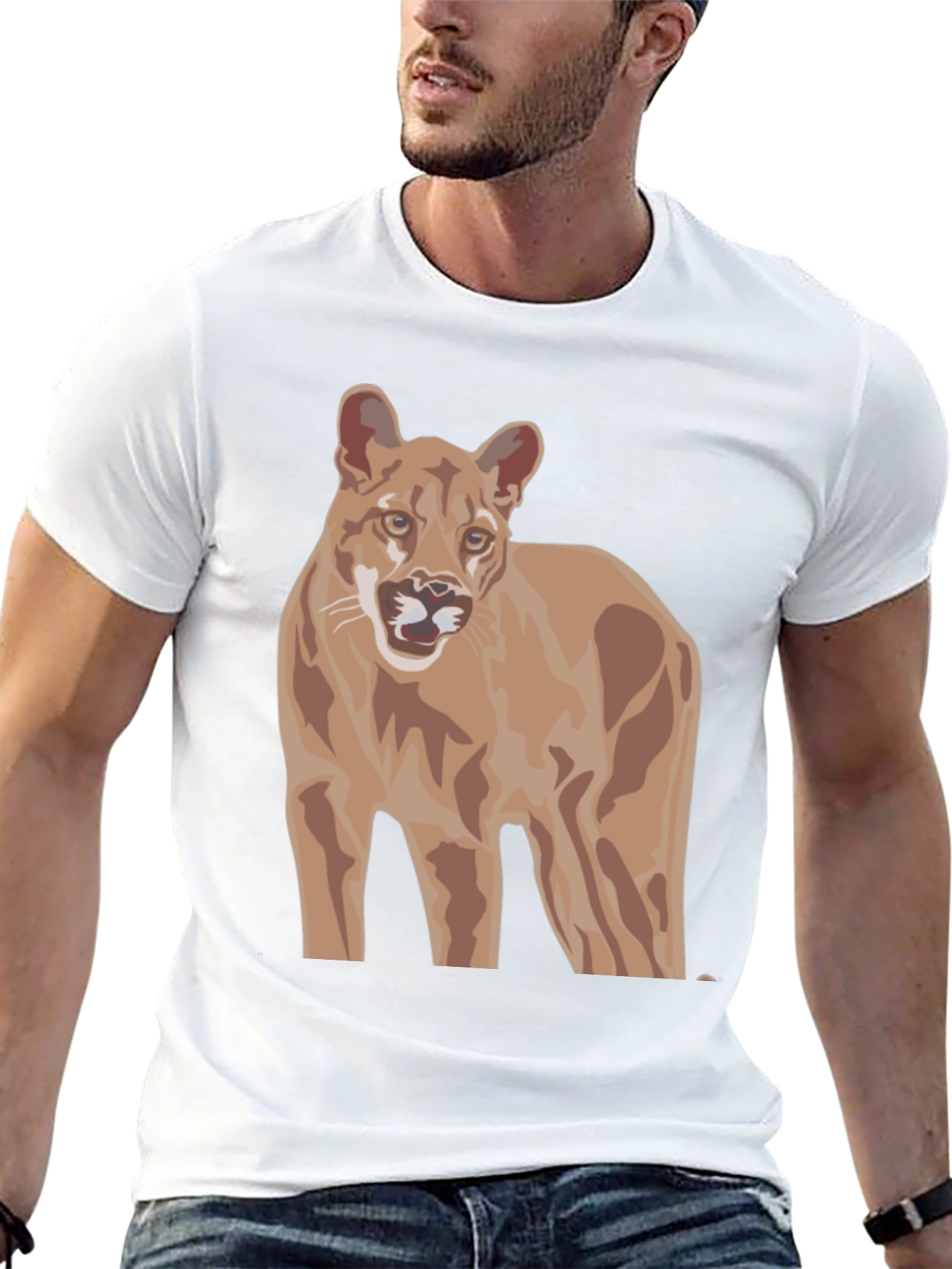 Cougar Graphic Black T-Shirt