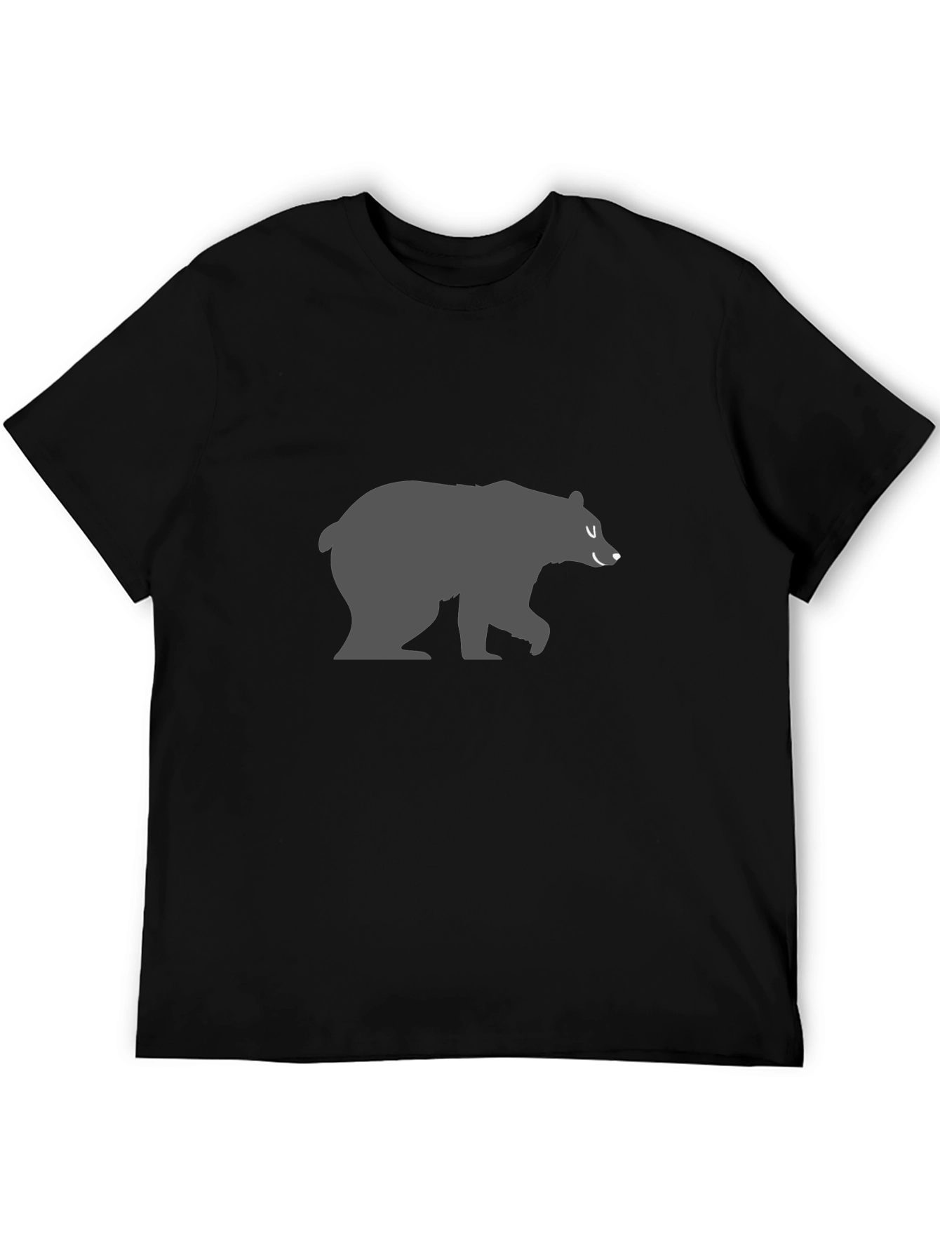 Mens Black Bear Graphic T-Shirt