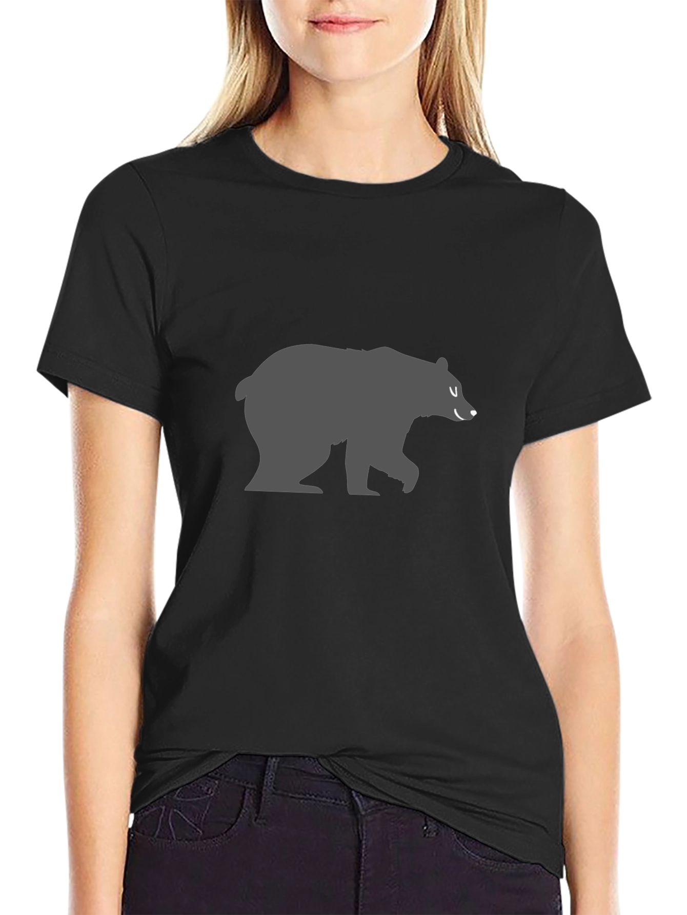 Mens Black Bear Graphic T-Shirt