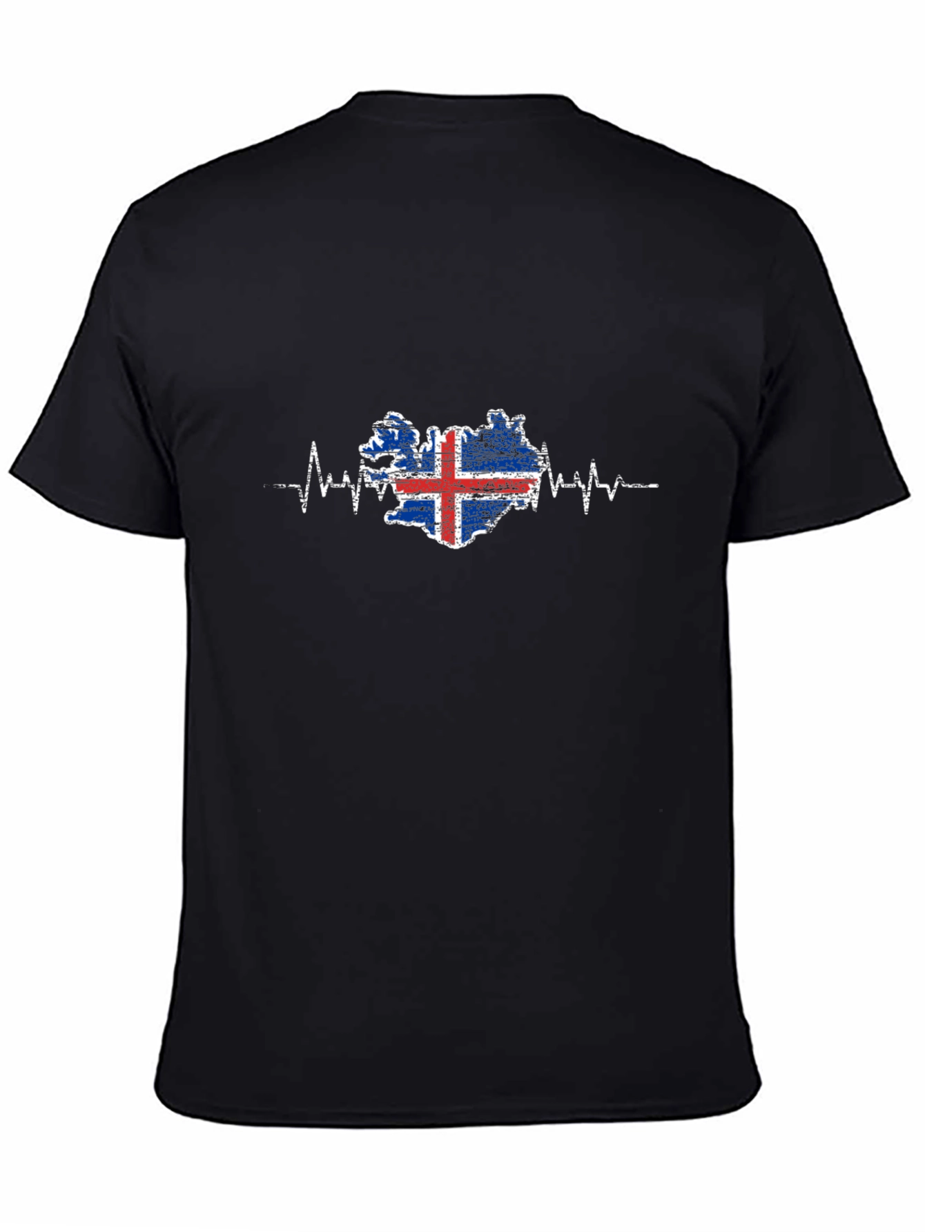 Iceland Flag Heartbeat Graphic Tee
