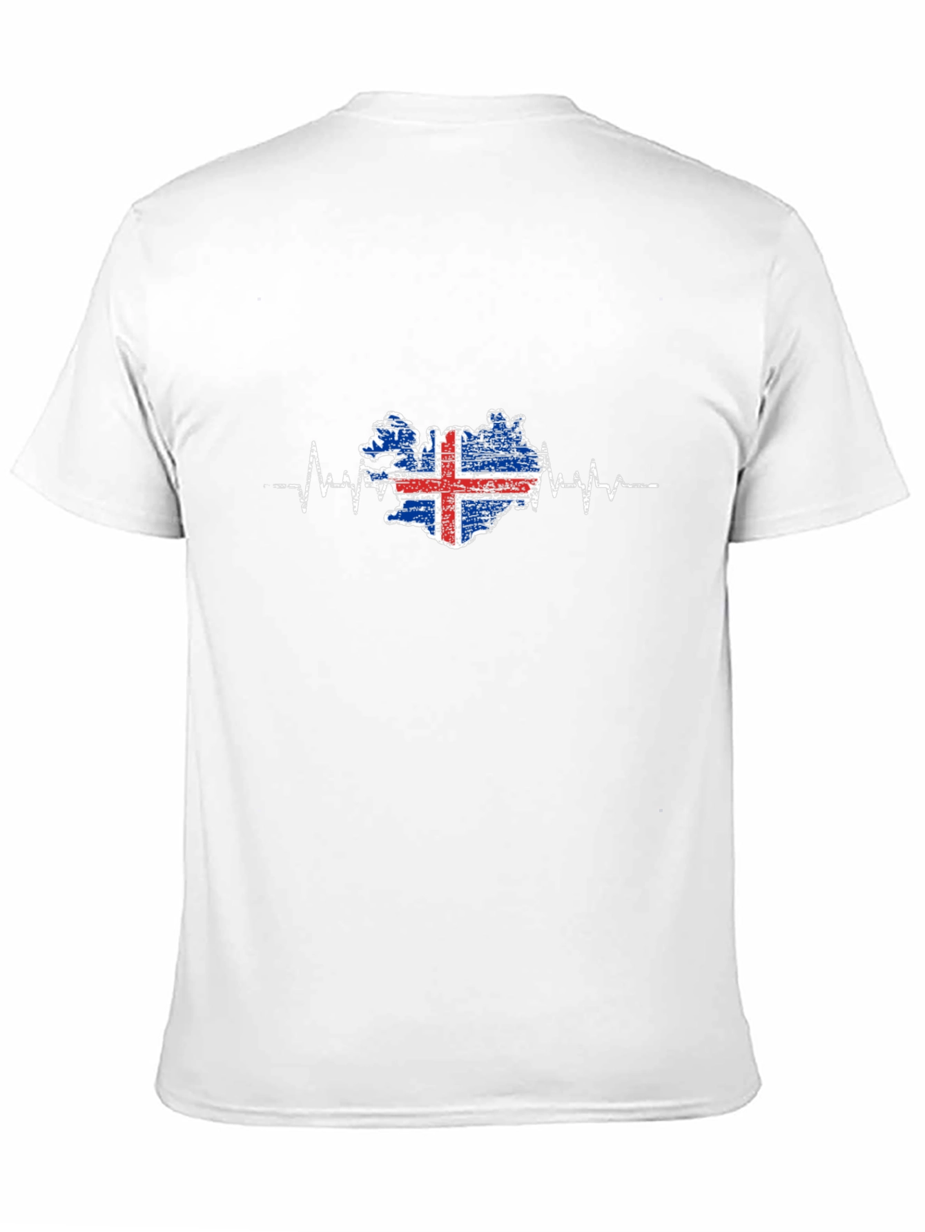 Iceland Flag Heartbeat Graphic Tee