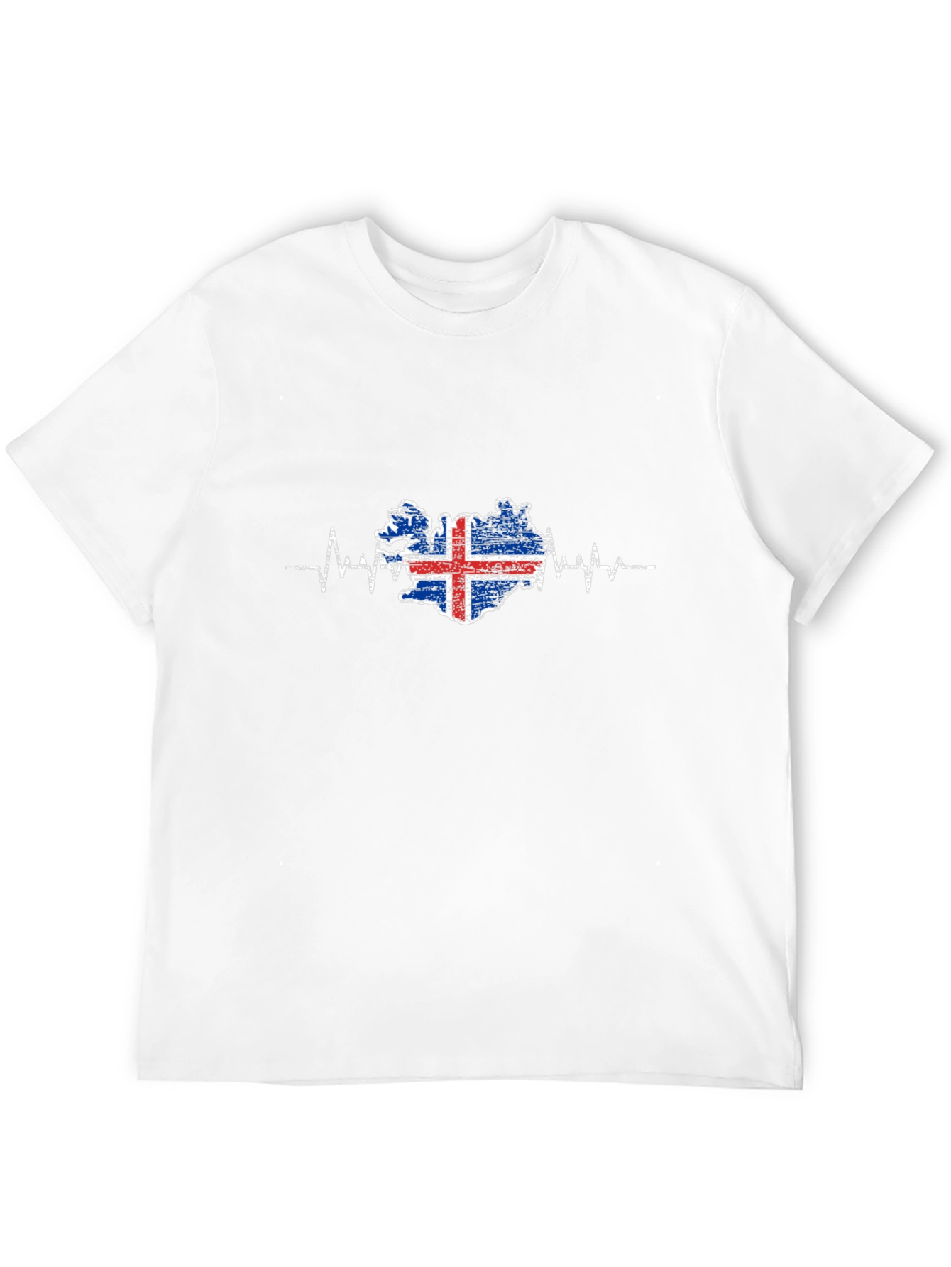 Iceland Flag Heartbeat Graphic Tee