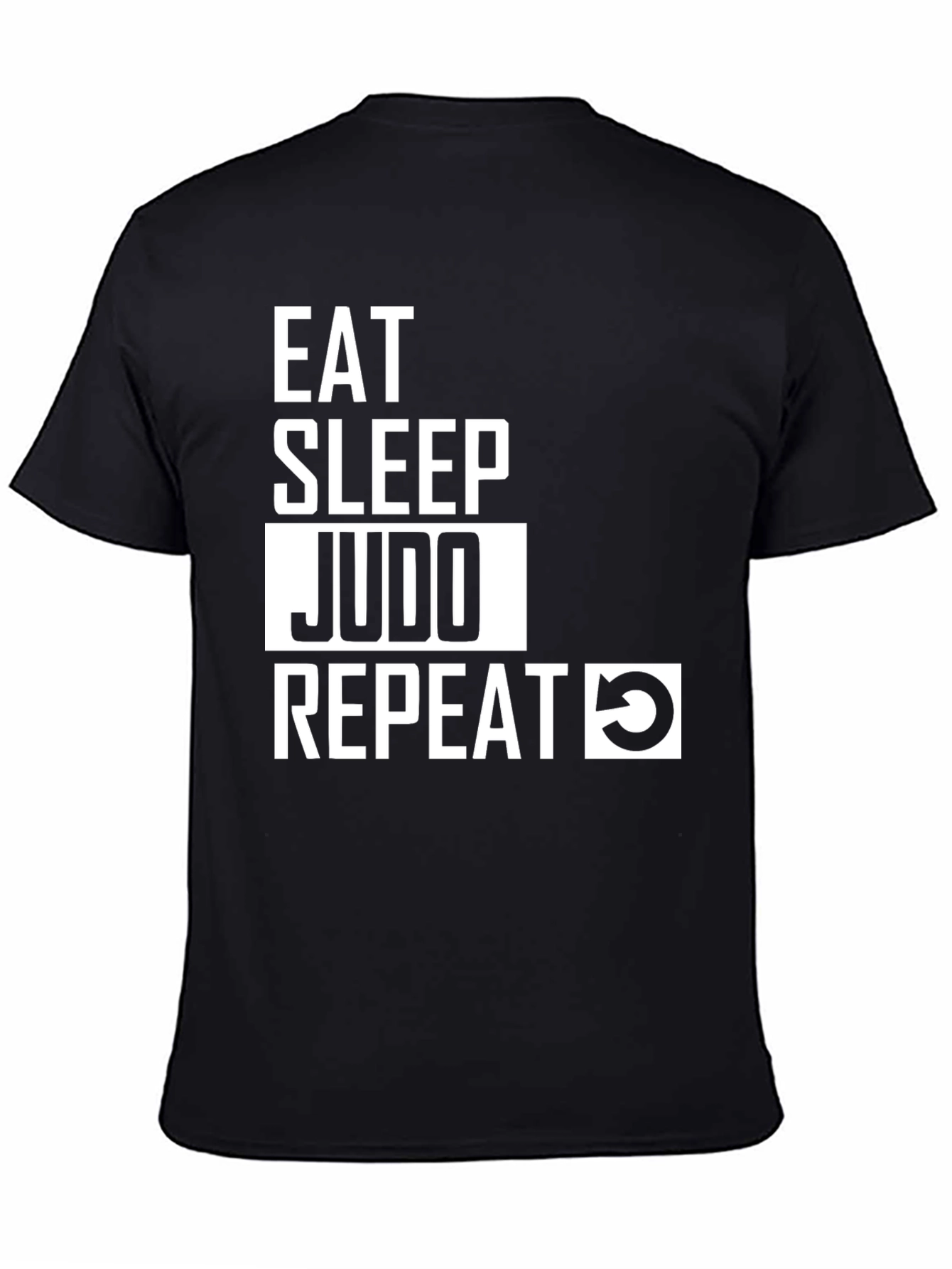 Eat Sleep Judo Repeat Black T-Shirt