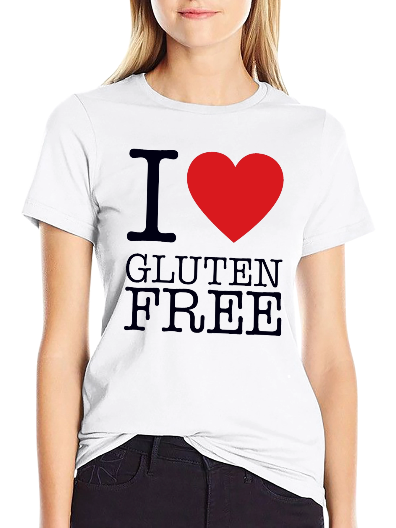 I Heart Gluten Free T-Shirt - Mens Black Tee