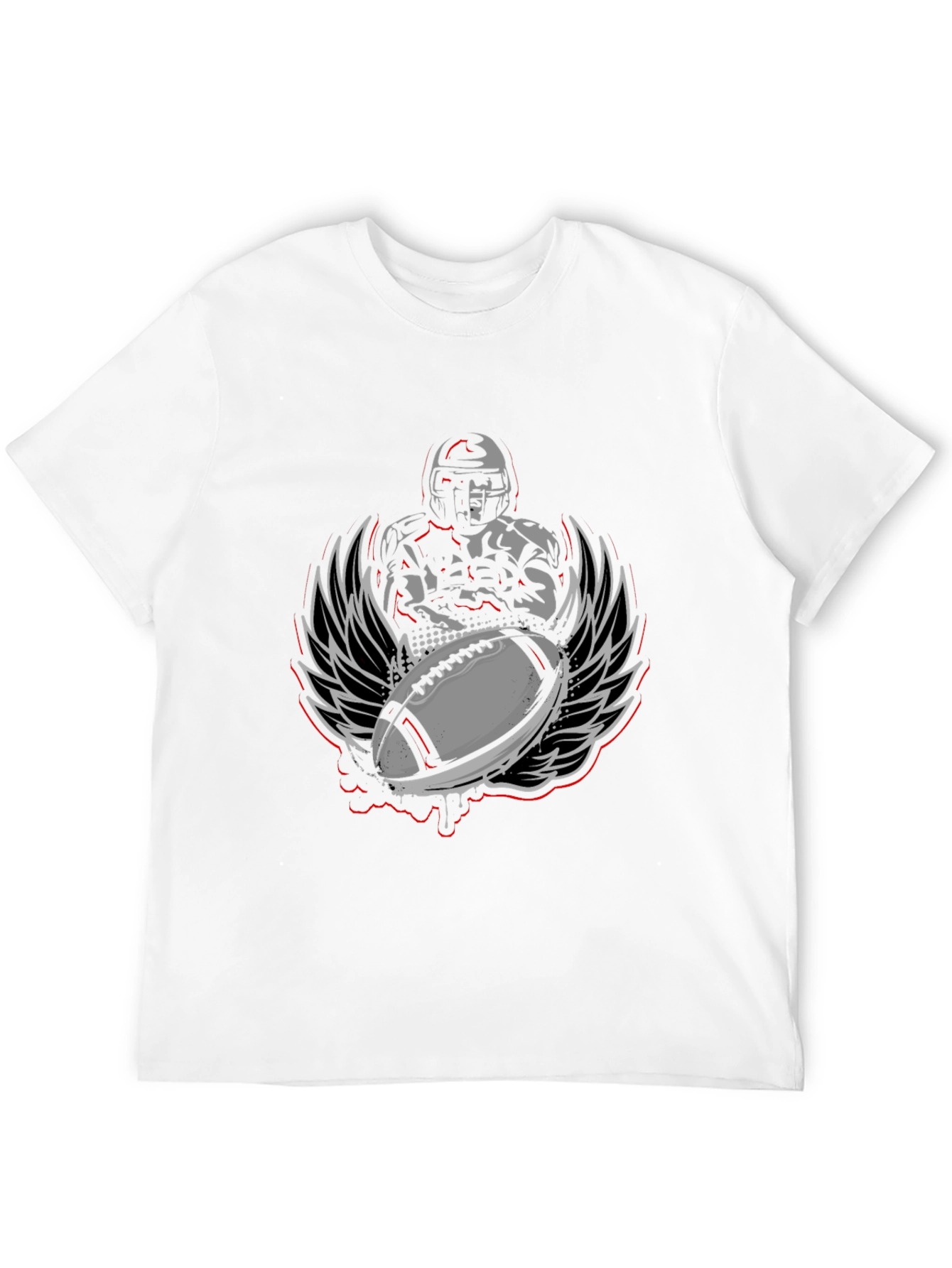 Football Player Graphic Print T-Shirt