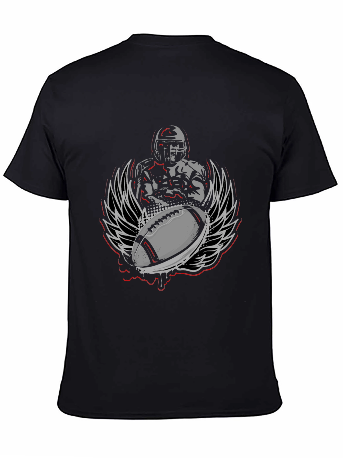 Football Player Graphic Print T-Shirt