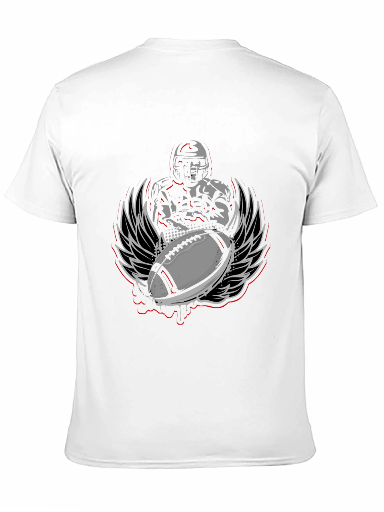 Football Player Graphic Print T-Shirt