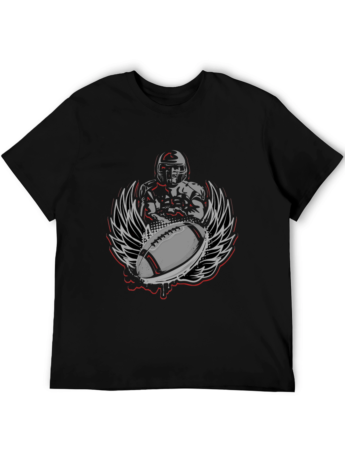 Football Player Graphic Print T-Shirt