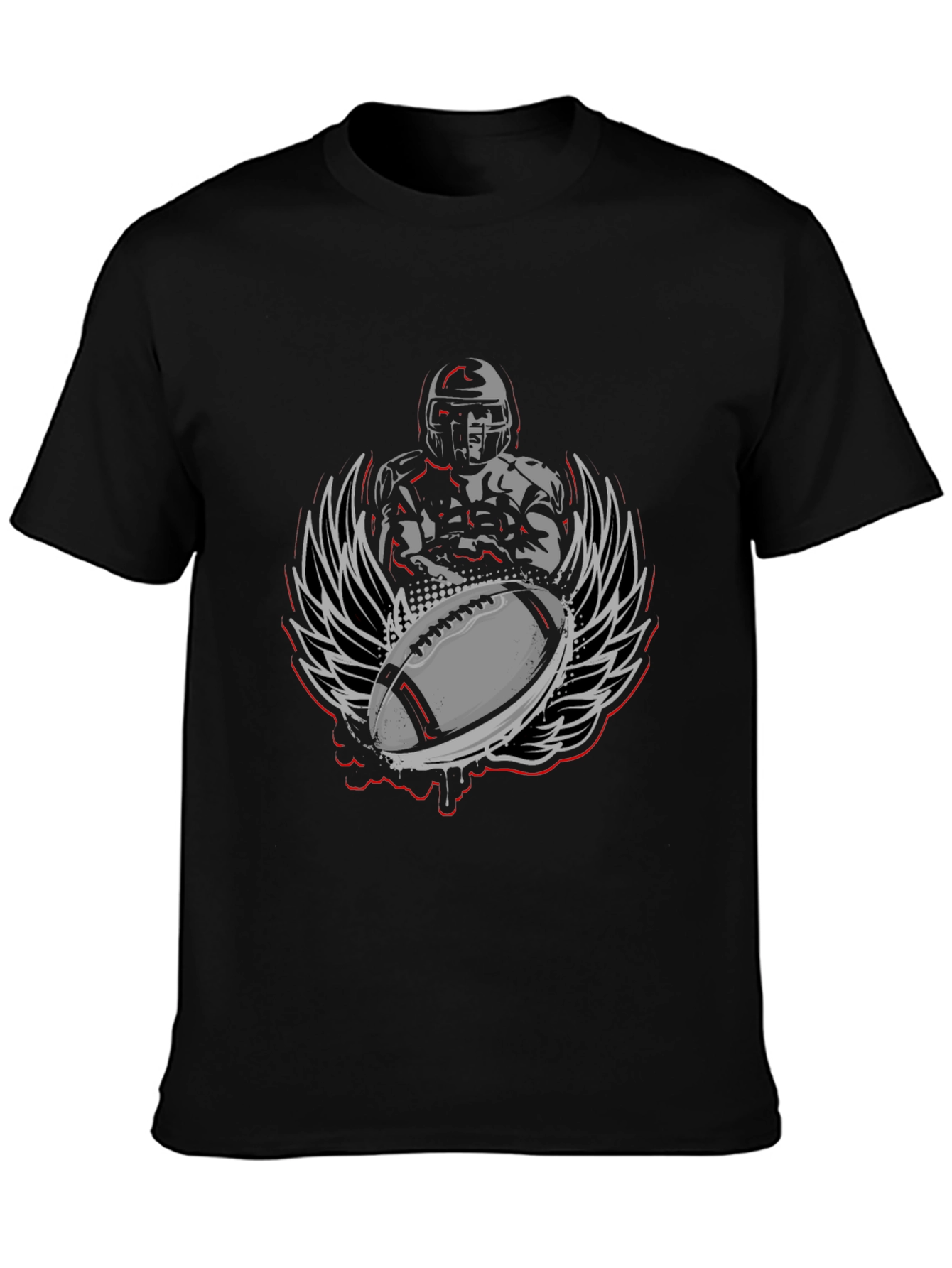 Football Player Graphic Print T-Shirt