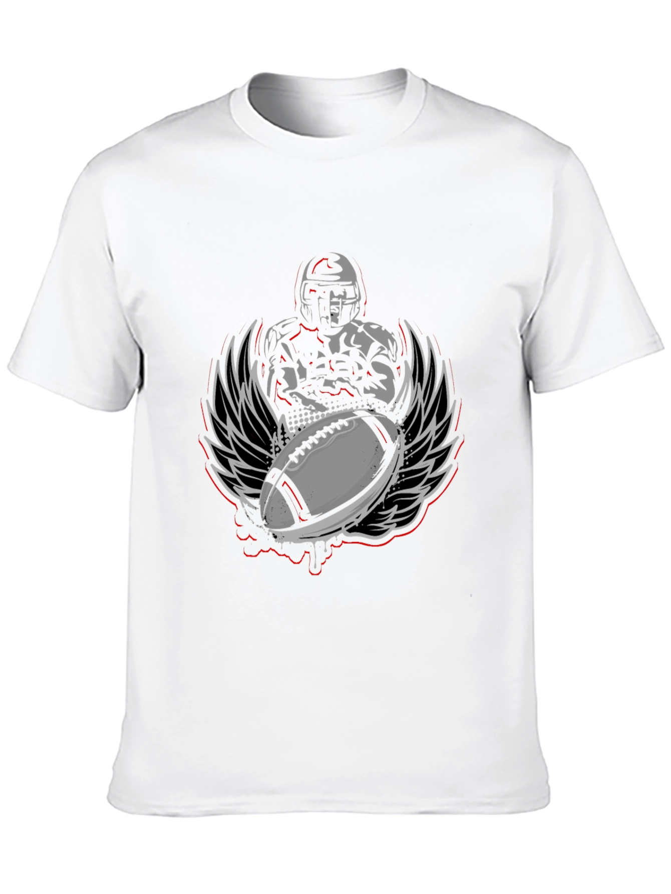 Football Player Graphic Print T-Shirt