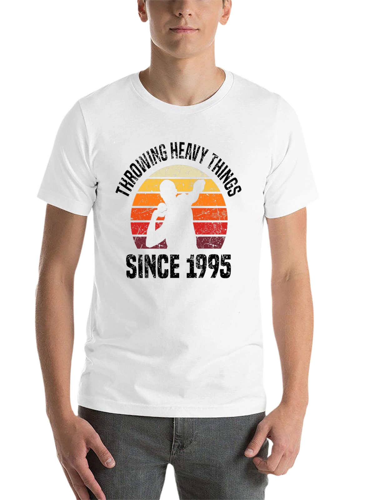 Throwing Heavy Things Since 1995 Black T-Shirt