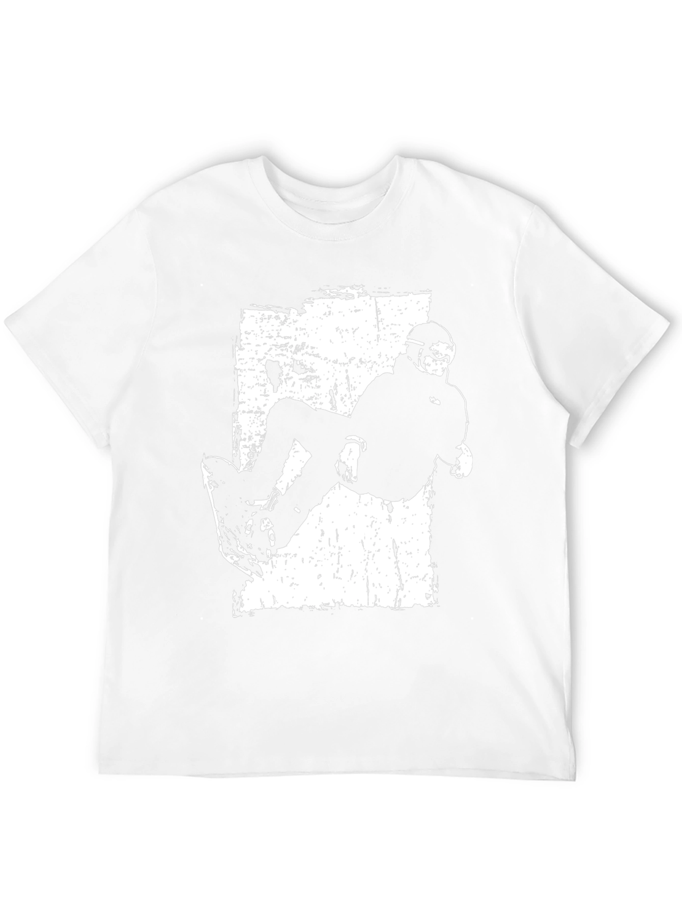 Skateboarder Graphic Tee - Black Cotton Casual Wear