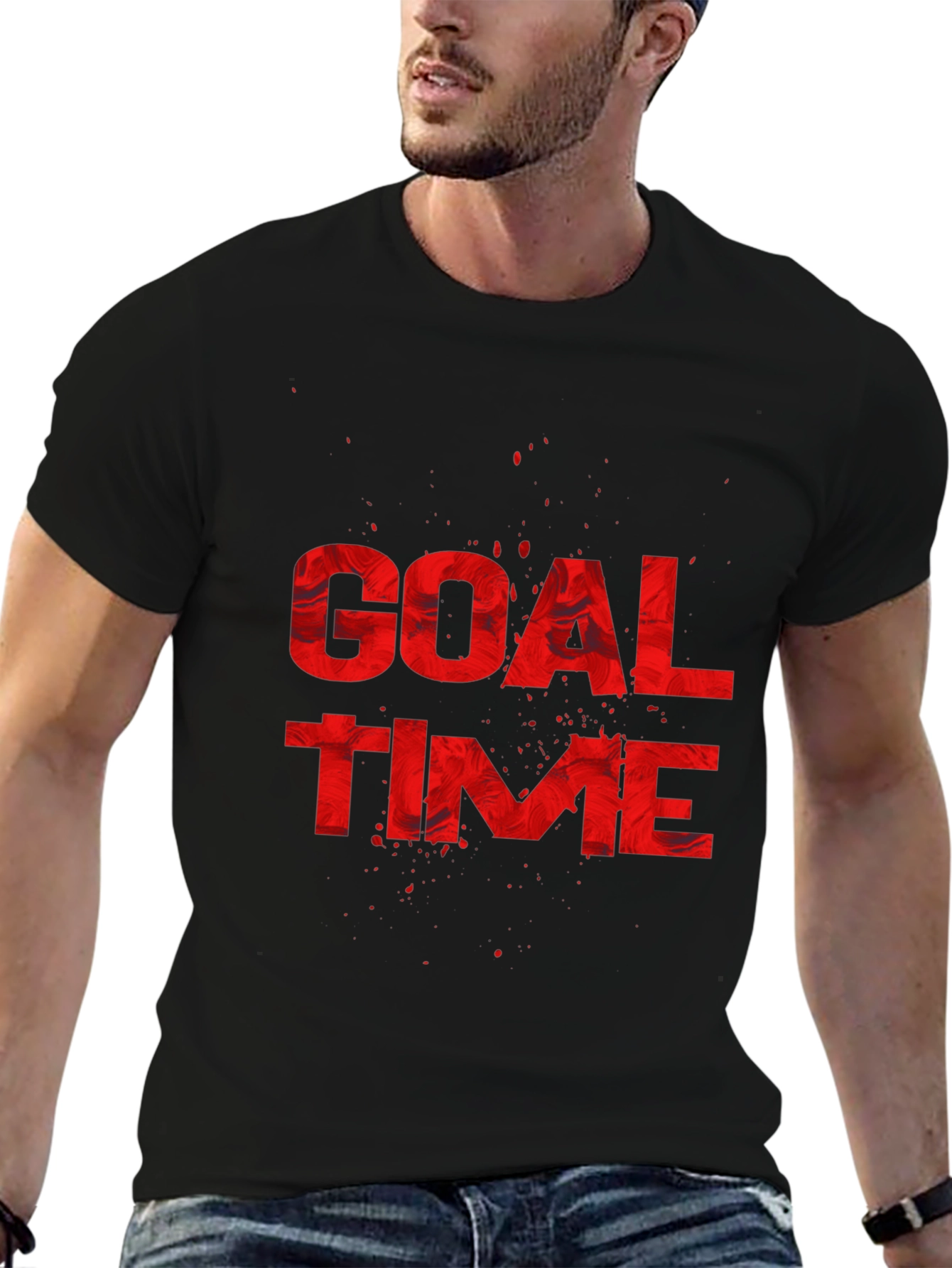 Goal Time Graphic Tee - Black Sports T-Shirt