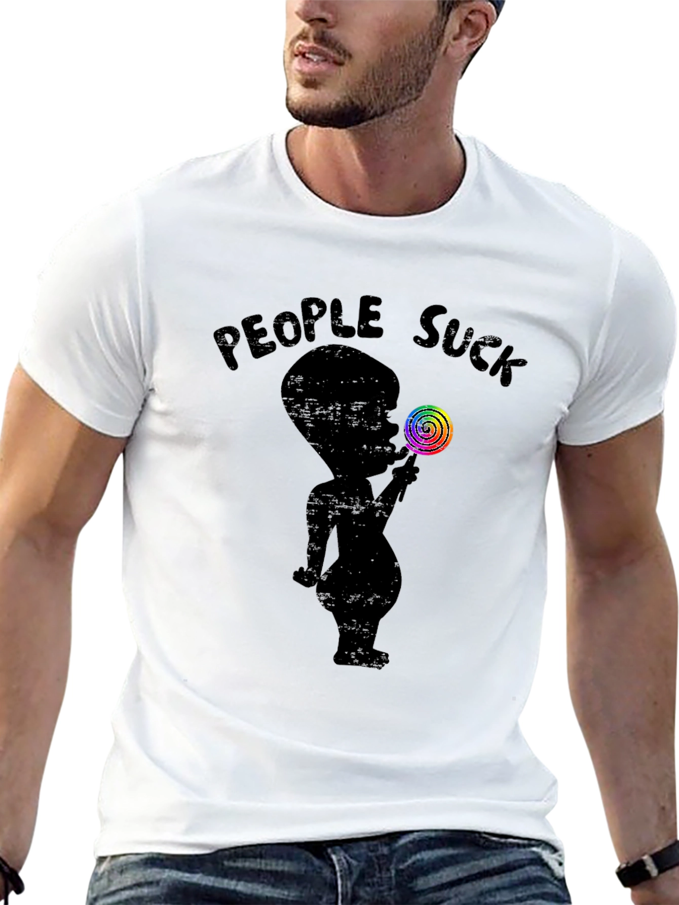 People Suck Lollipop Graphic Tee
