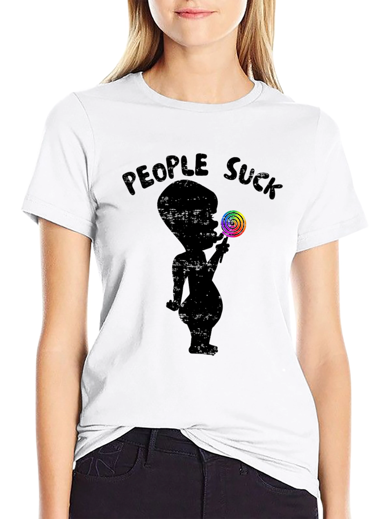 People Suck Lollipop Graphic Tee