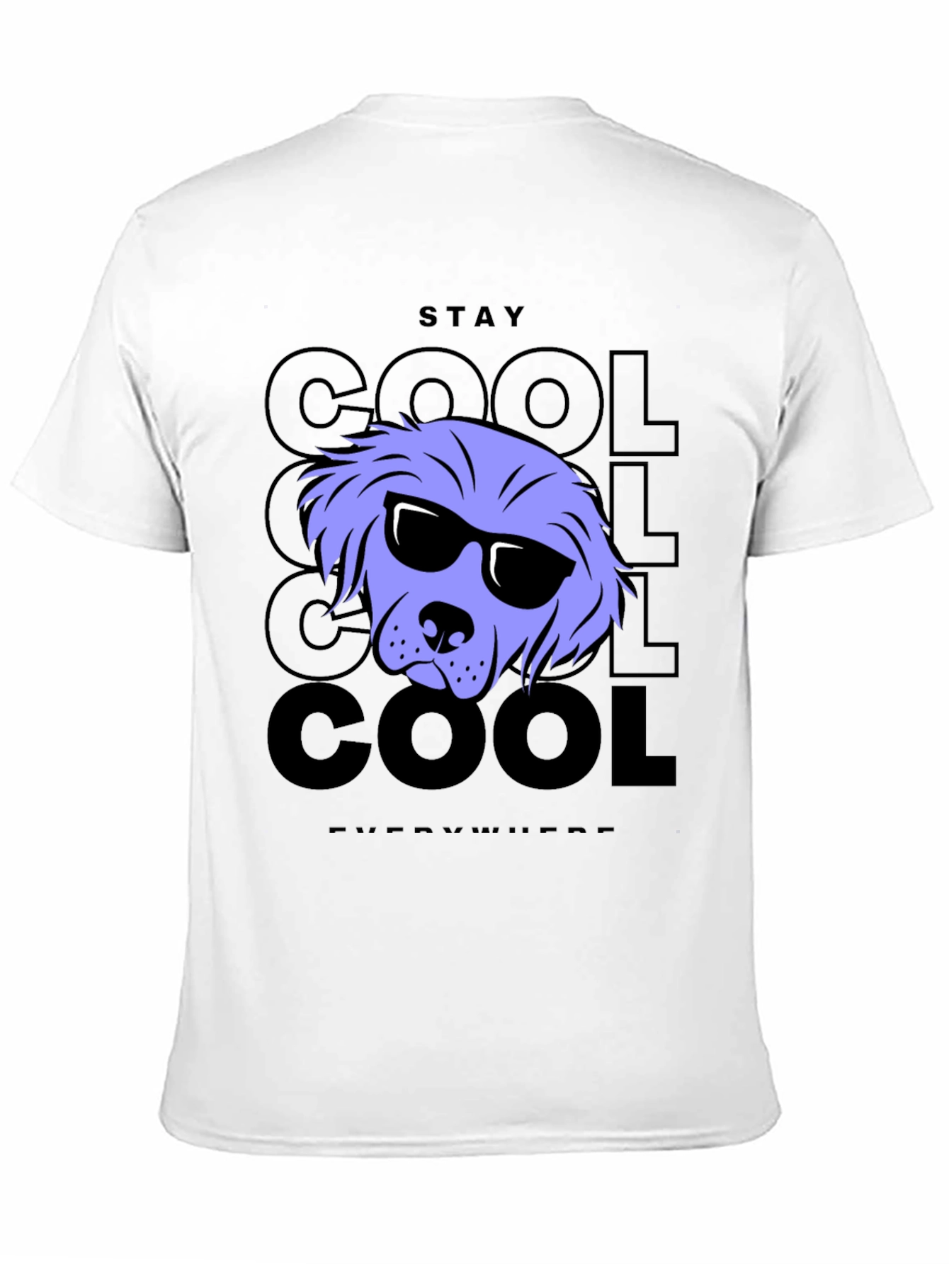 Stay Cool Dog Graphic Tee - Black