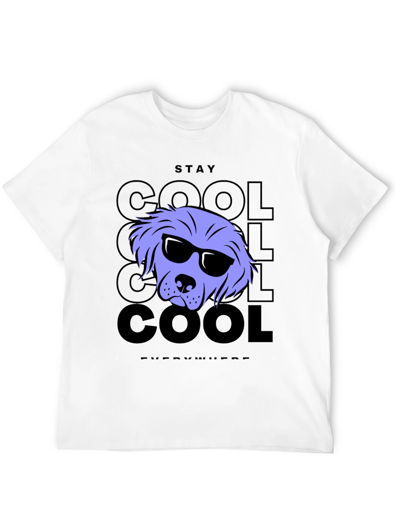 Stay Cool Dog Graphic Tee - Black