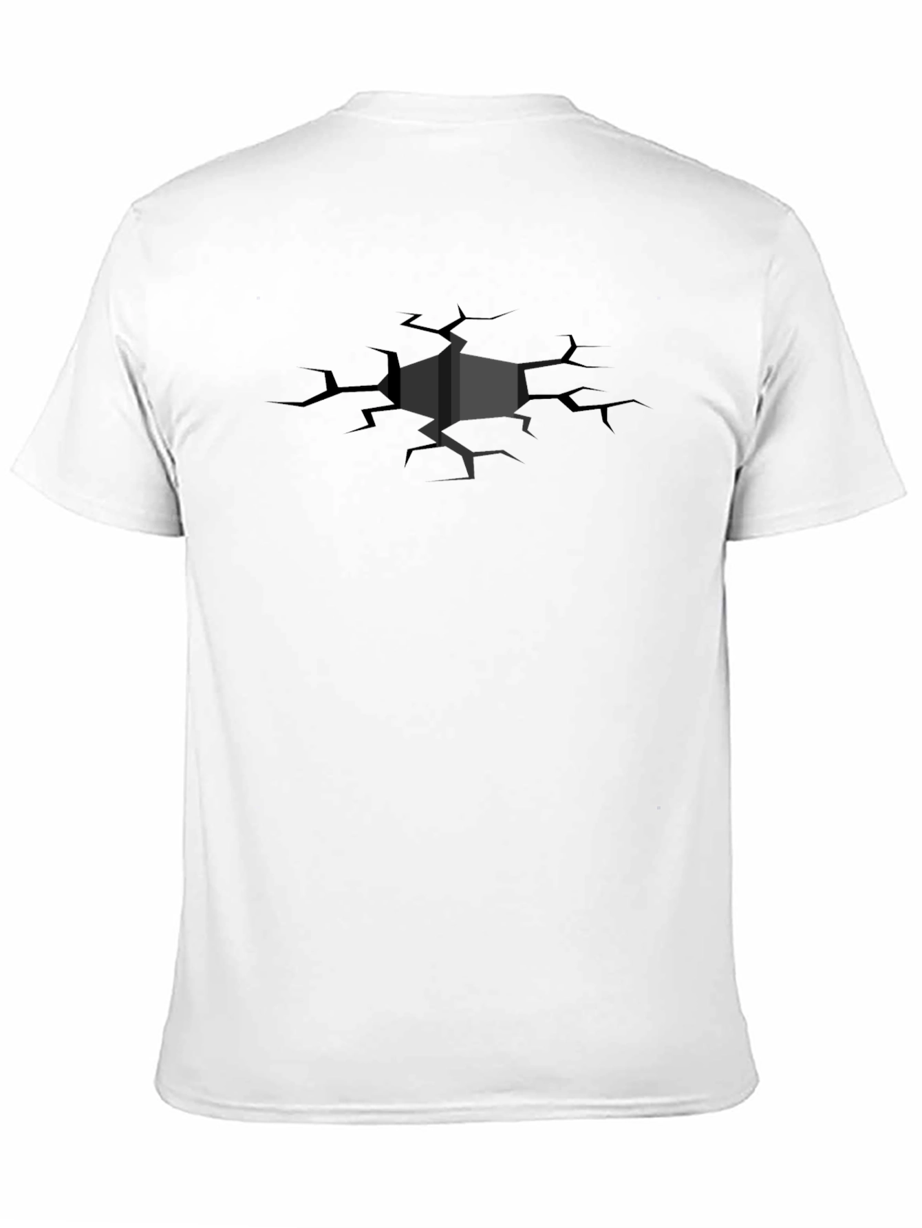 Cracked Cube Graphic T-Shirt - Stylish Design