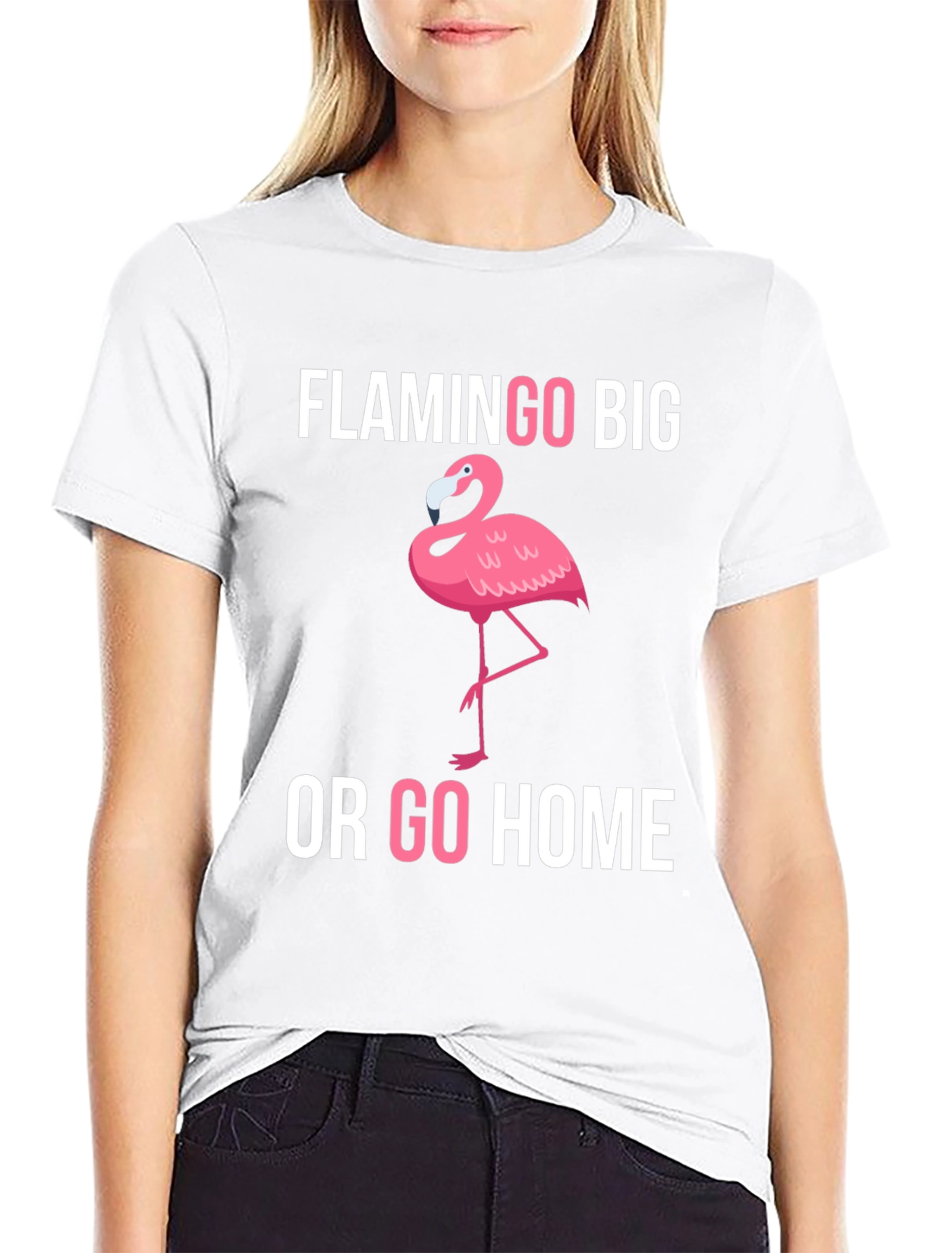 Flamingo Big or Go Home Graphic Tee