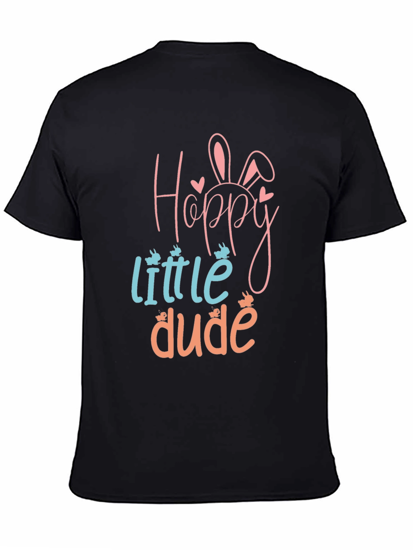 Hoppy Little Dude Easter Graphic Tee - Black