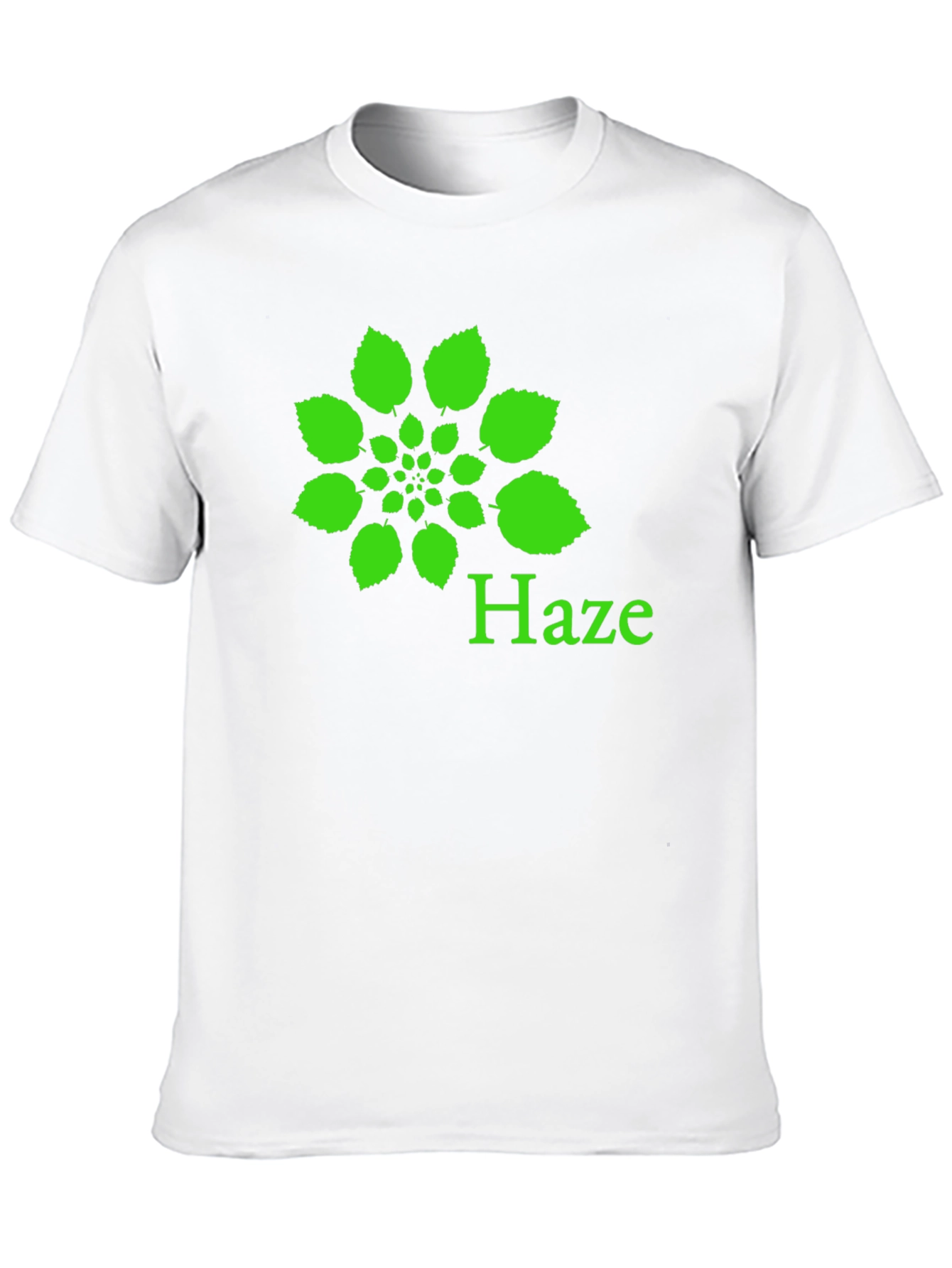 Haze Leaf Graphic Black T-Shirt