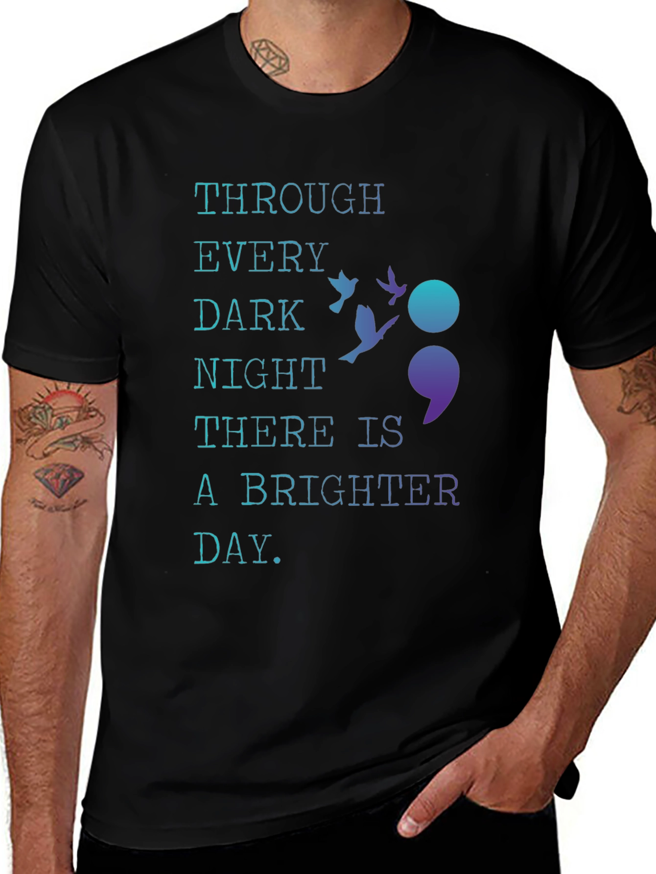 Inspirational Semicolon T-Shirt - Hope & Resilience