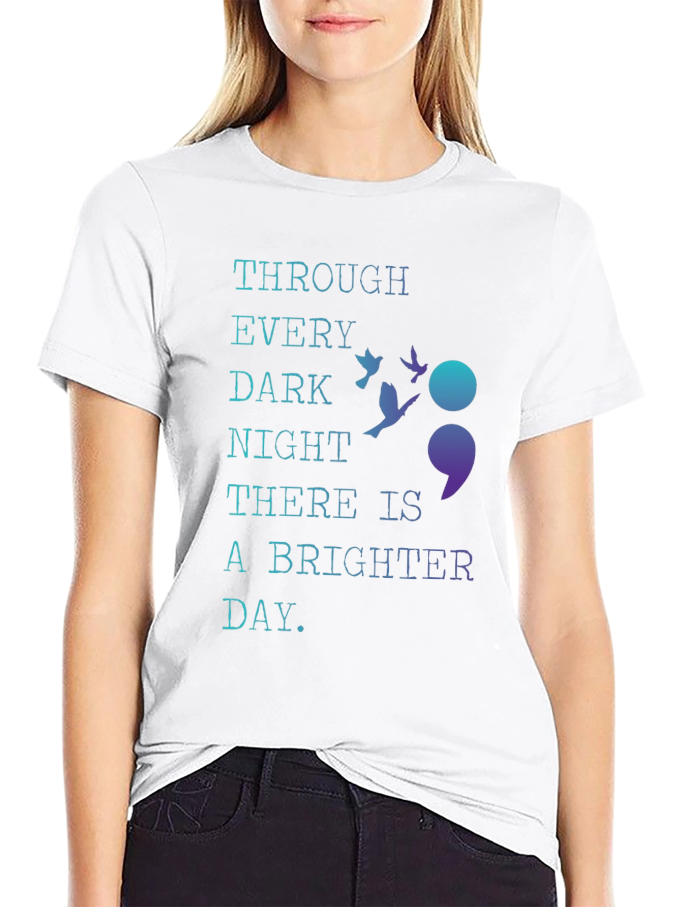 Inspirational Semicolon T-Shirt - Hope & Resilience