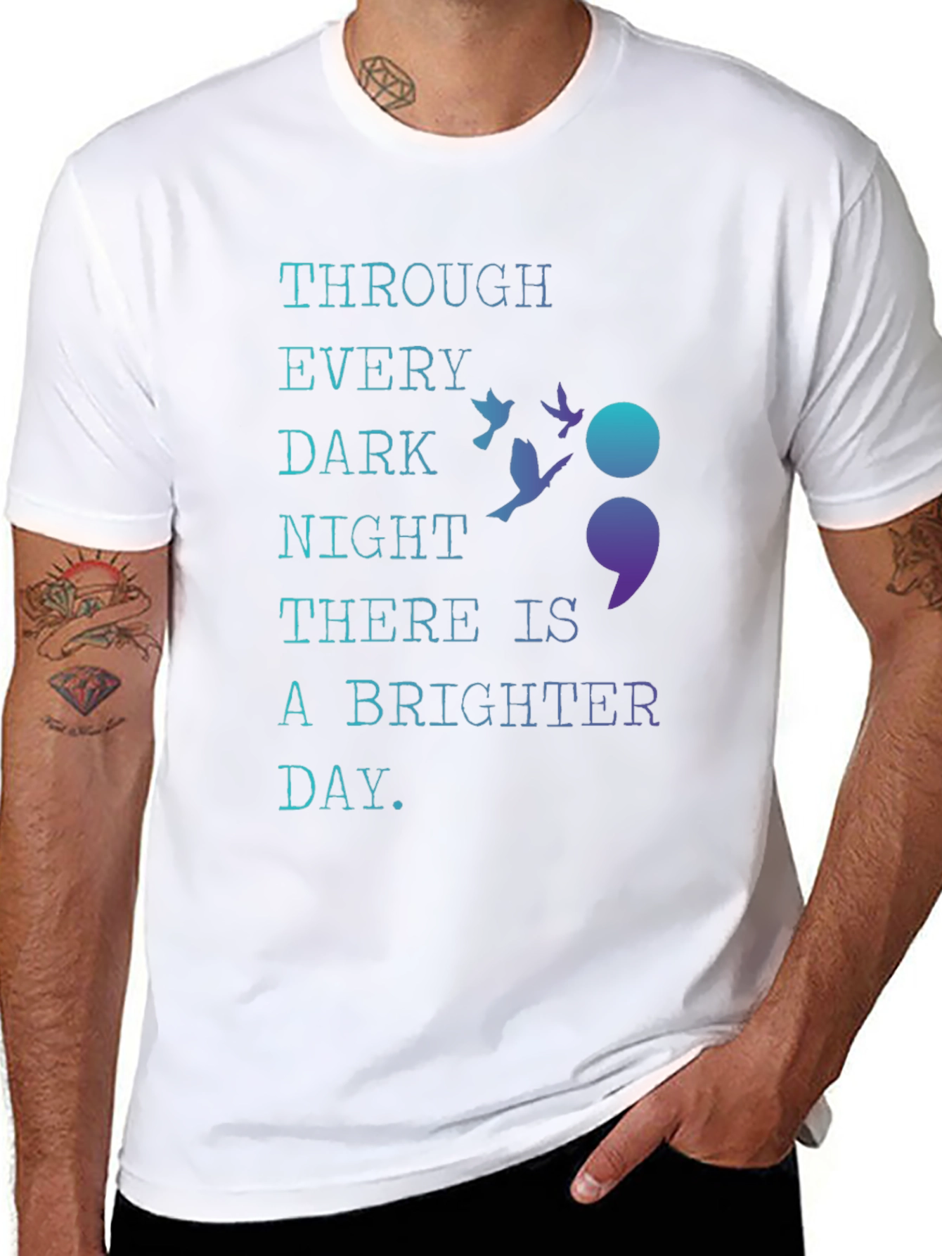 Inspirational Semicolon T-Shirt - Hope & Resilience