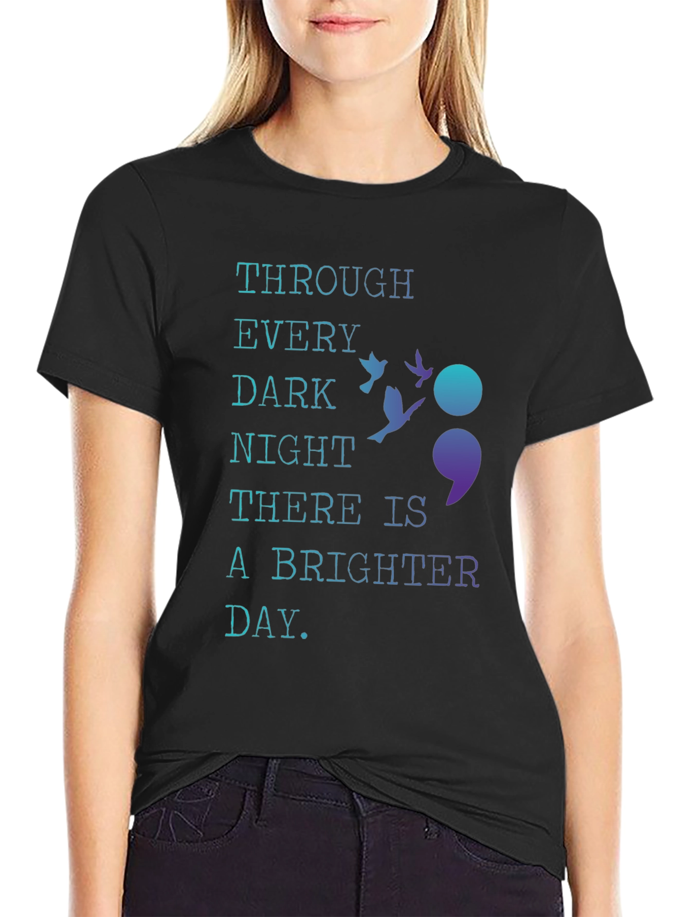 Inspirational Semicolon T-Shirt - Hope & Resilience