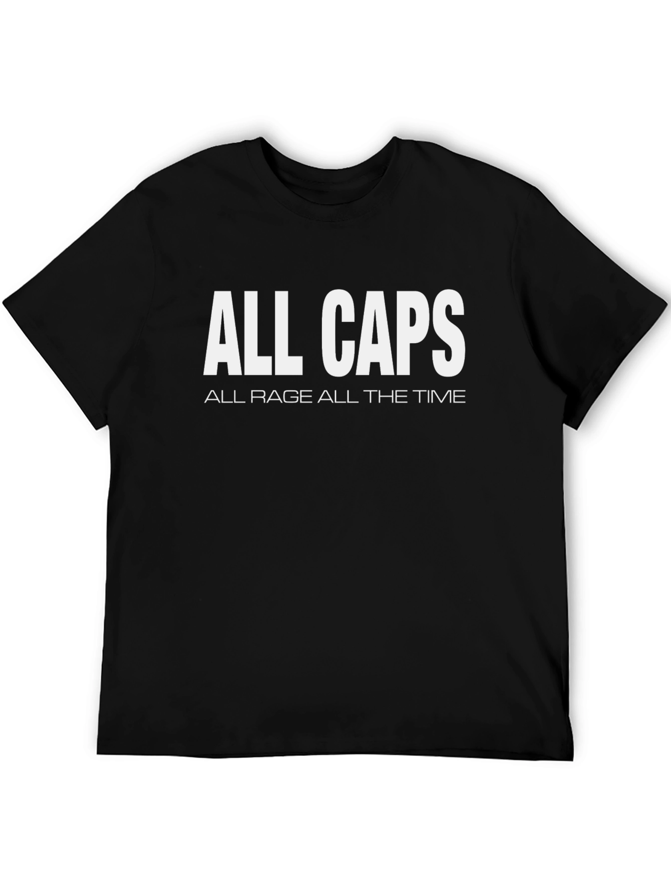 All Caps All Rage T-Shirt - Black