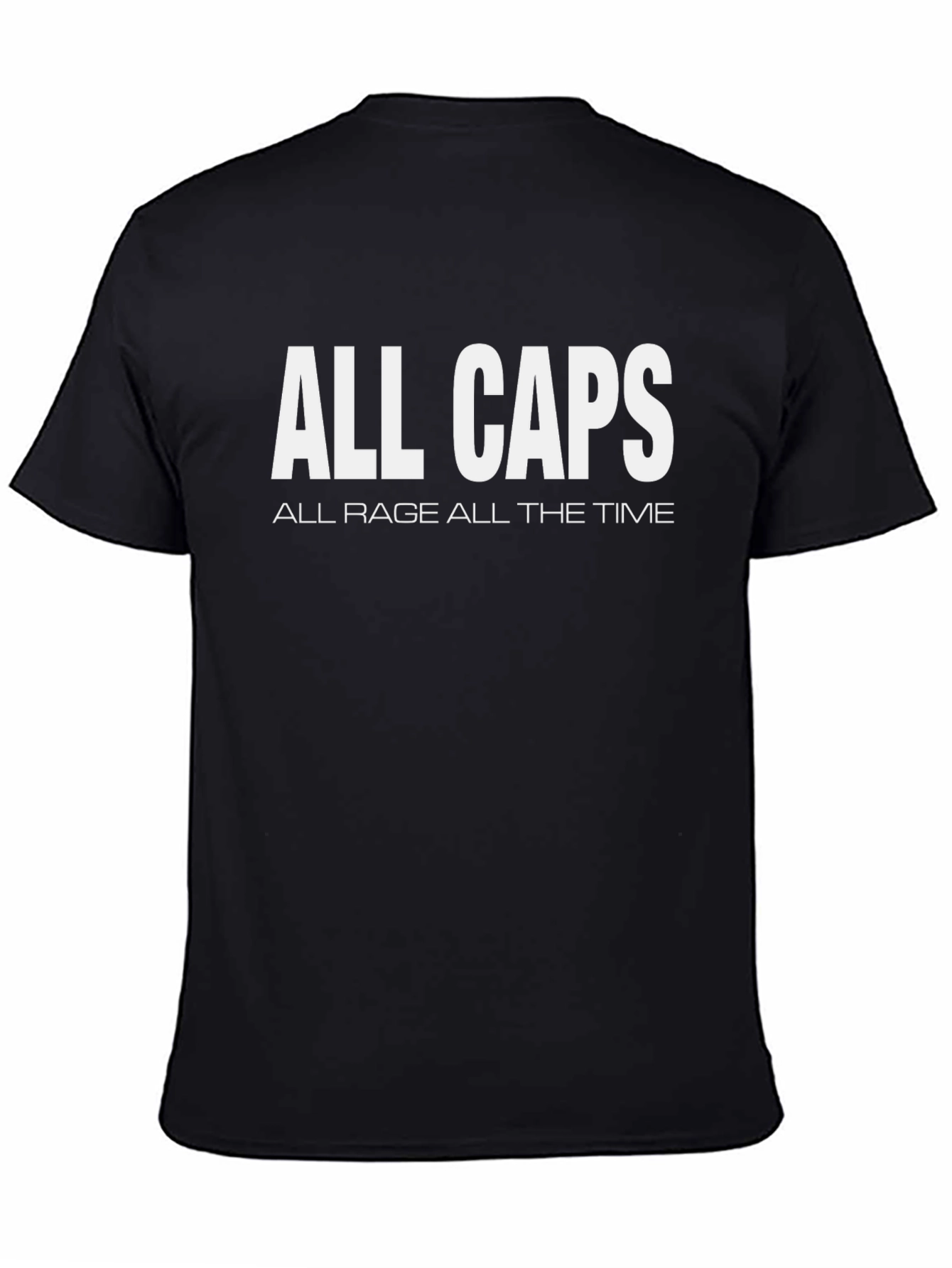 All Caps All Rage T-Shirt - Black